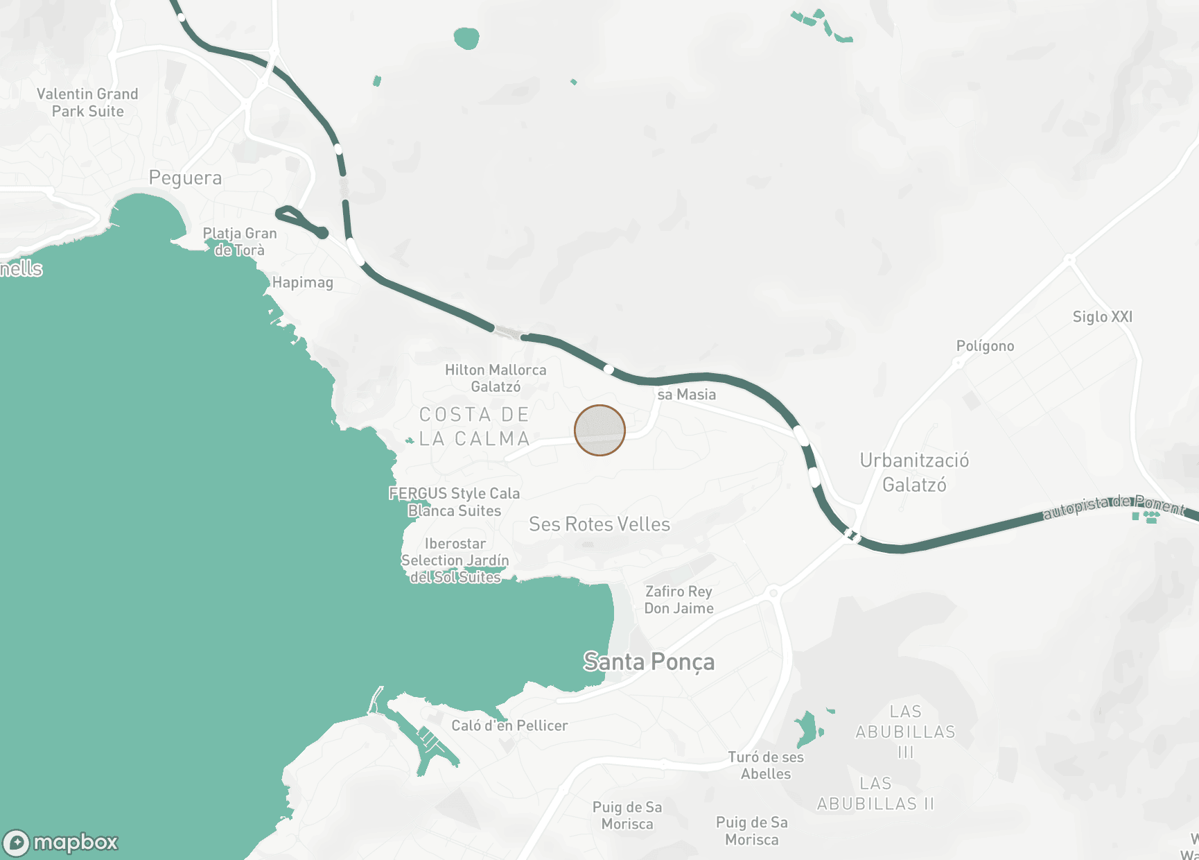 Property Location Map, Costa de sa Calma, Calvia