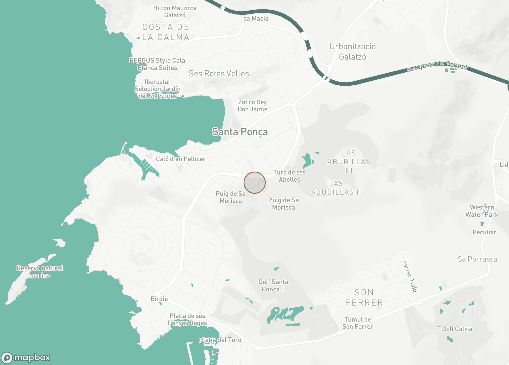 Property Location Map, Santa Ponsa, Calvia