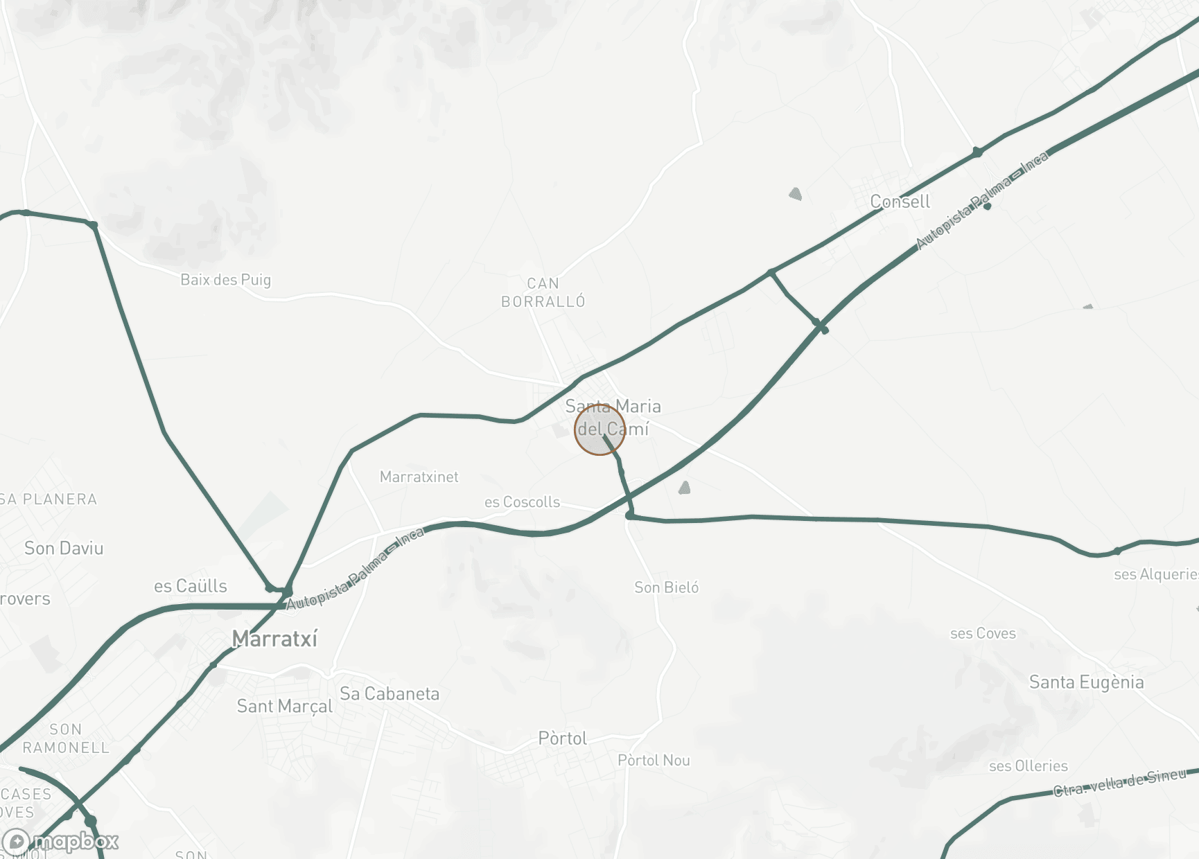 Property Location Map, Santa Maria del Cami