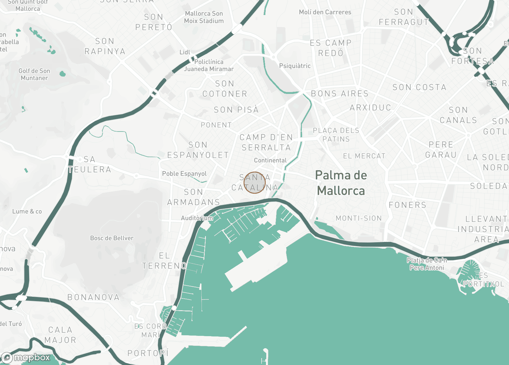 Property Location Map, Santa Catalina, Palma de Mallorca