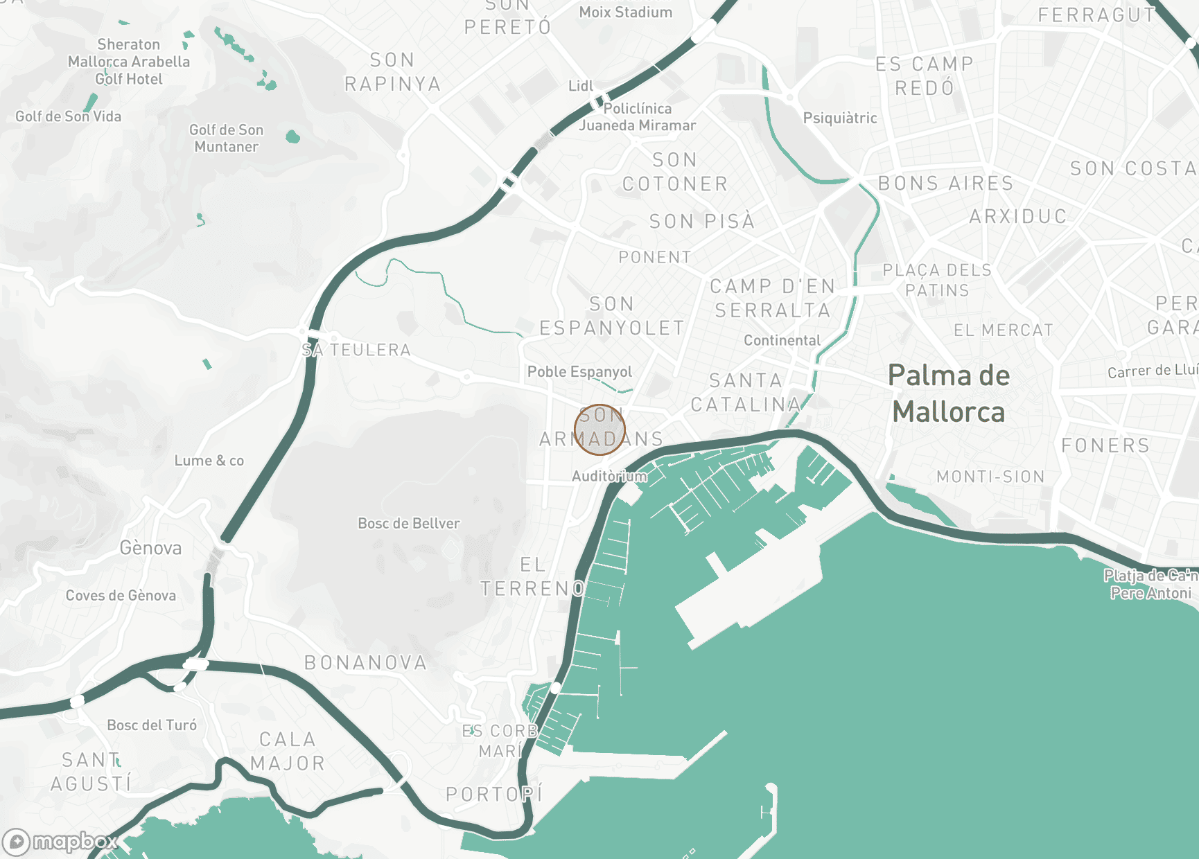 Property Location Map, Son Armadams, Palma de Mallorca