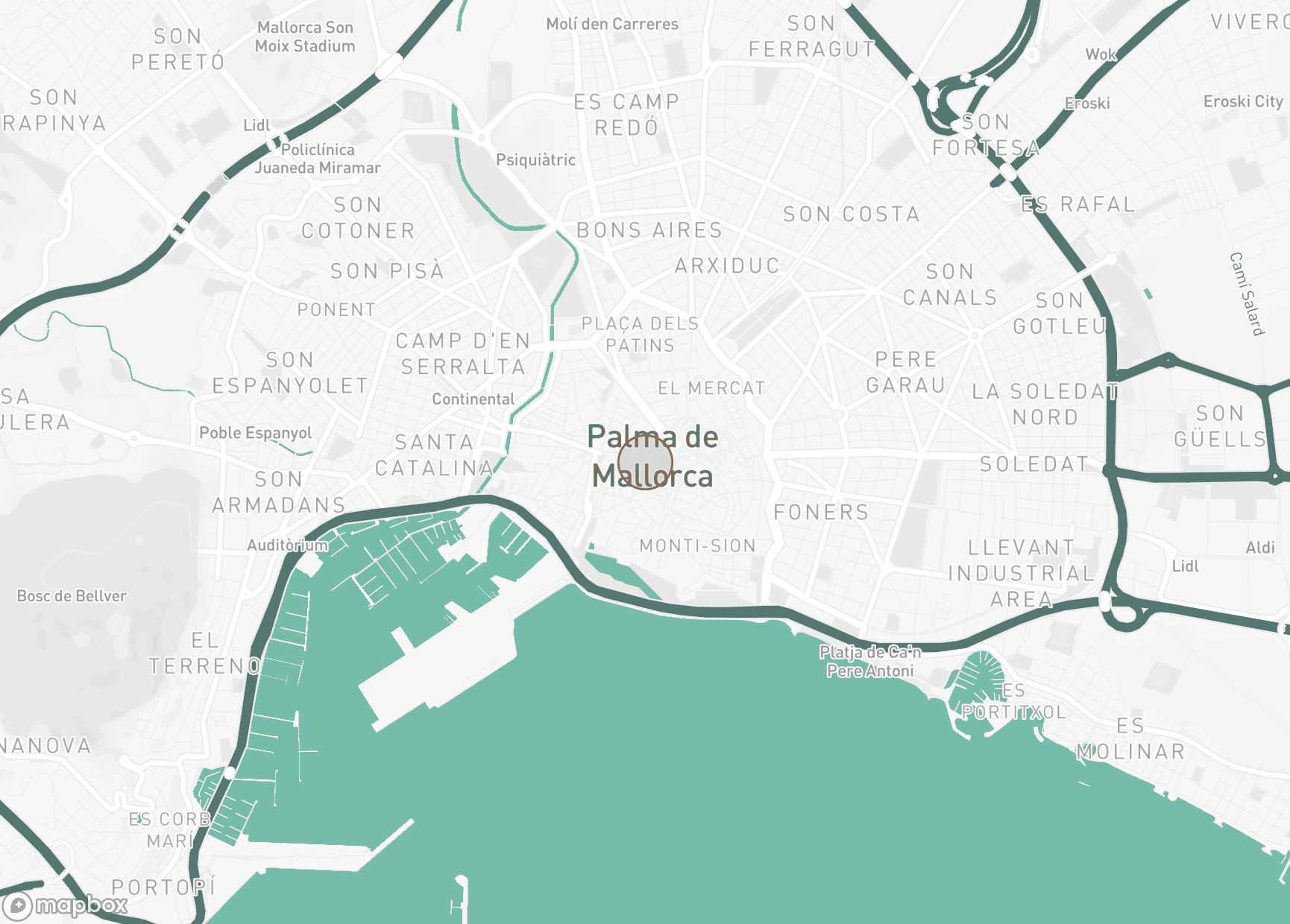 Property Location Map, Old Town, Palma de Mallorca