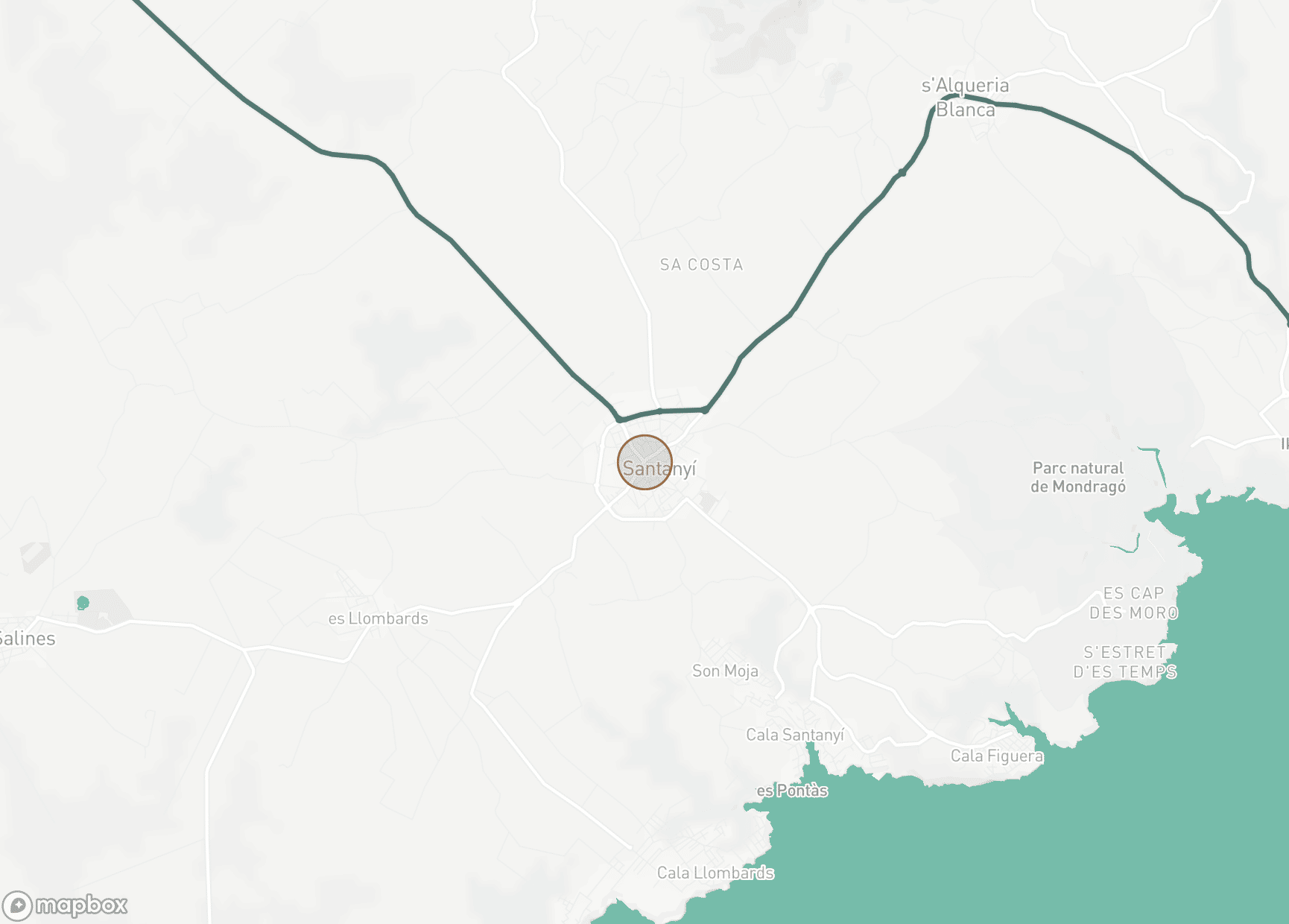 Property Location Map, Santanyi
