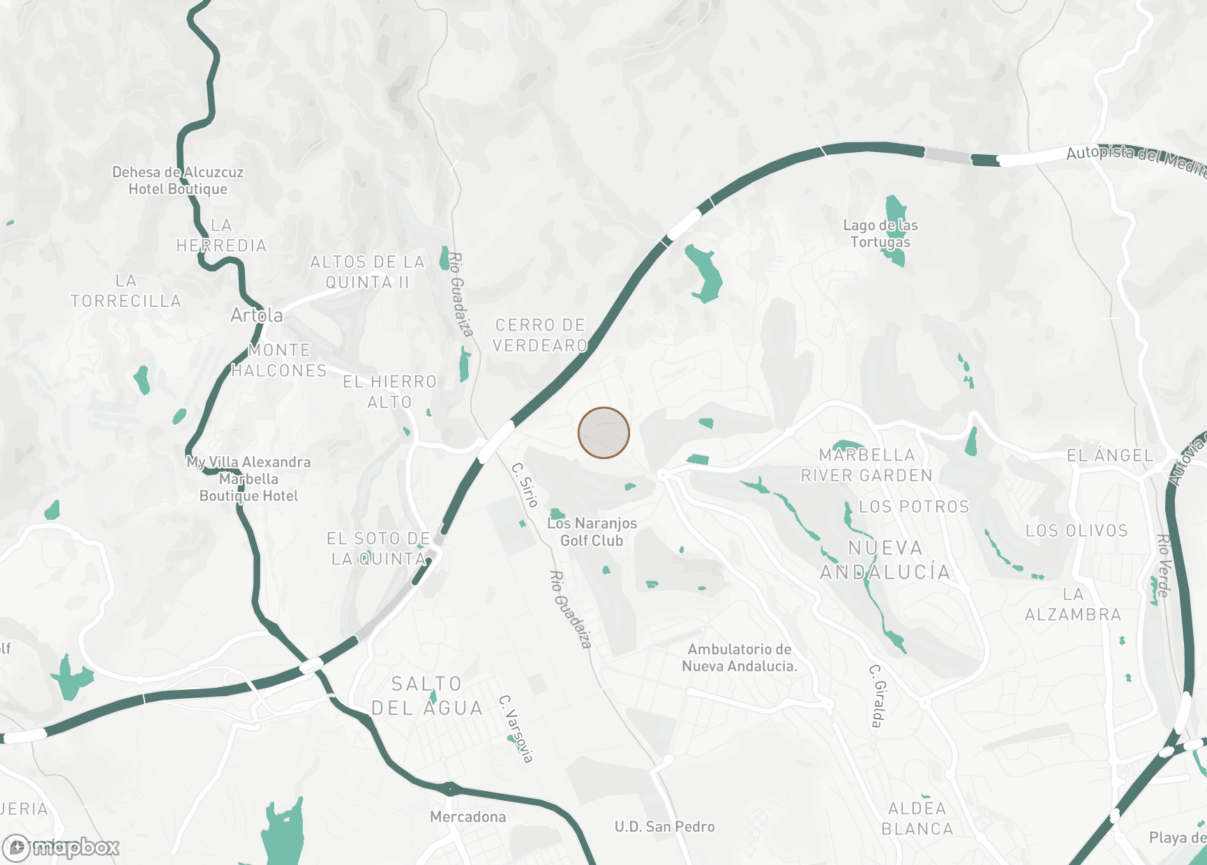 Property Location Map, Vega del Colorado, Benahavis