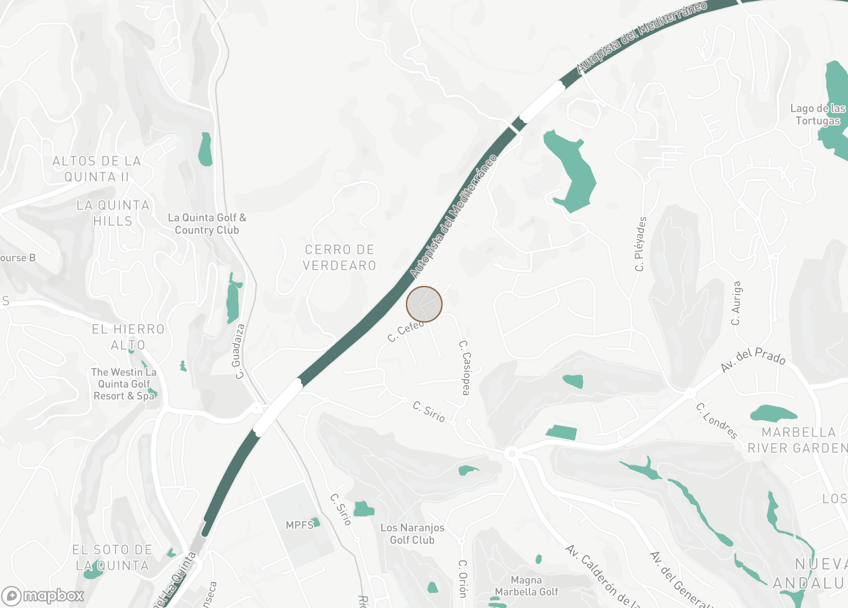 Property Location Map, La Quinta Village, Nueva Andalucia