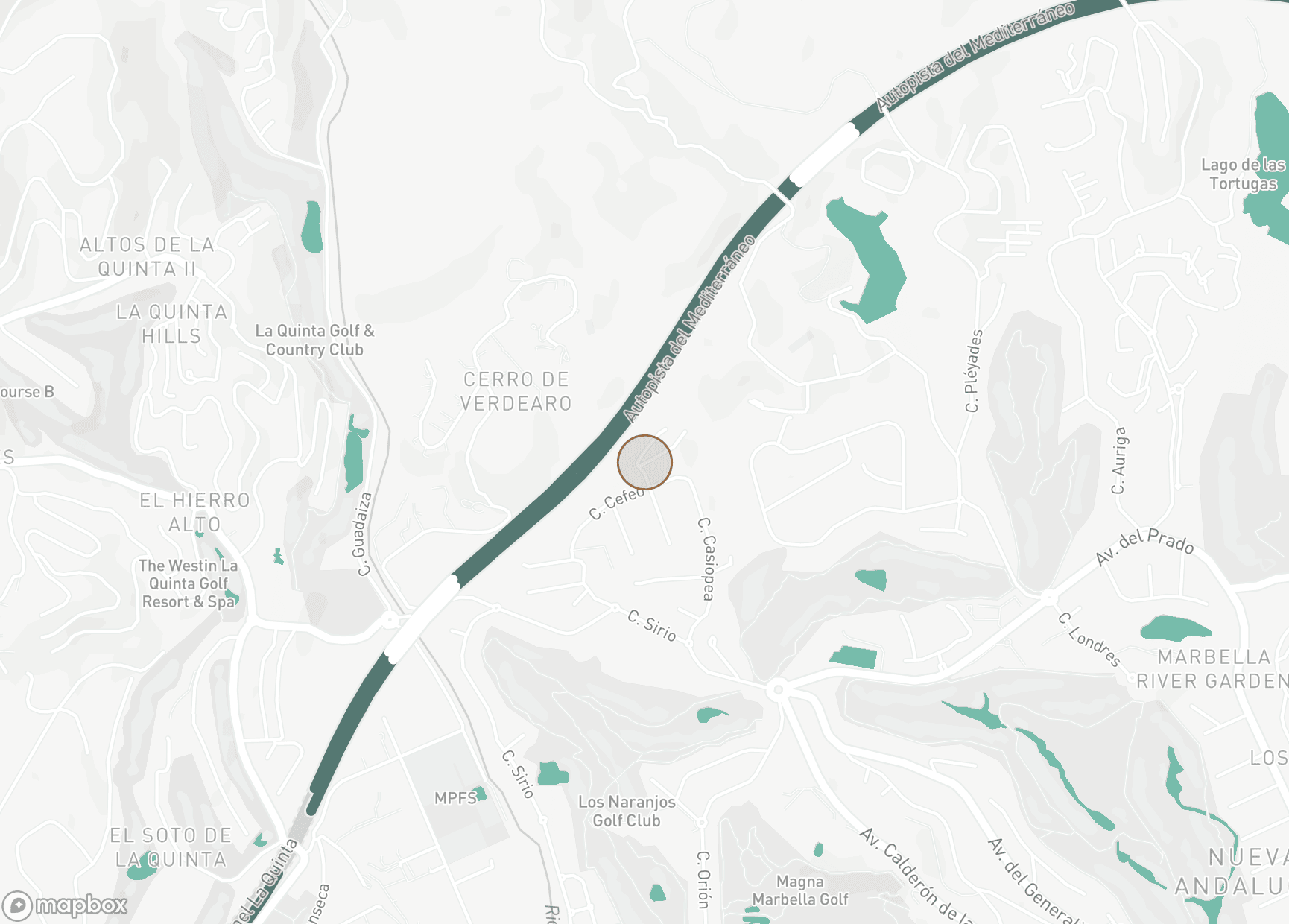 Property Location Map, La Quinta Village, Nueva Andalucia
