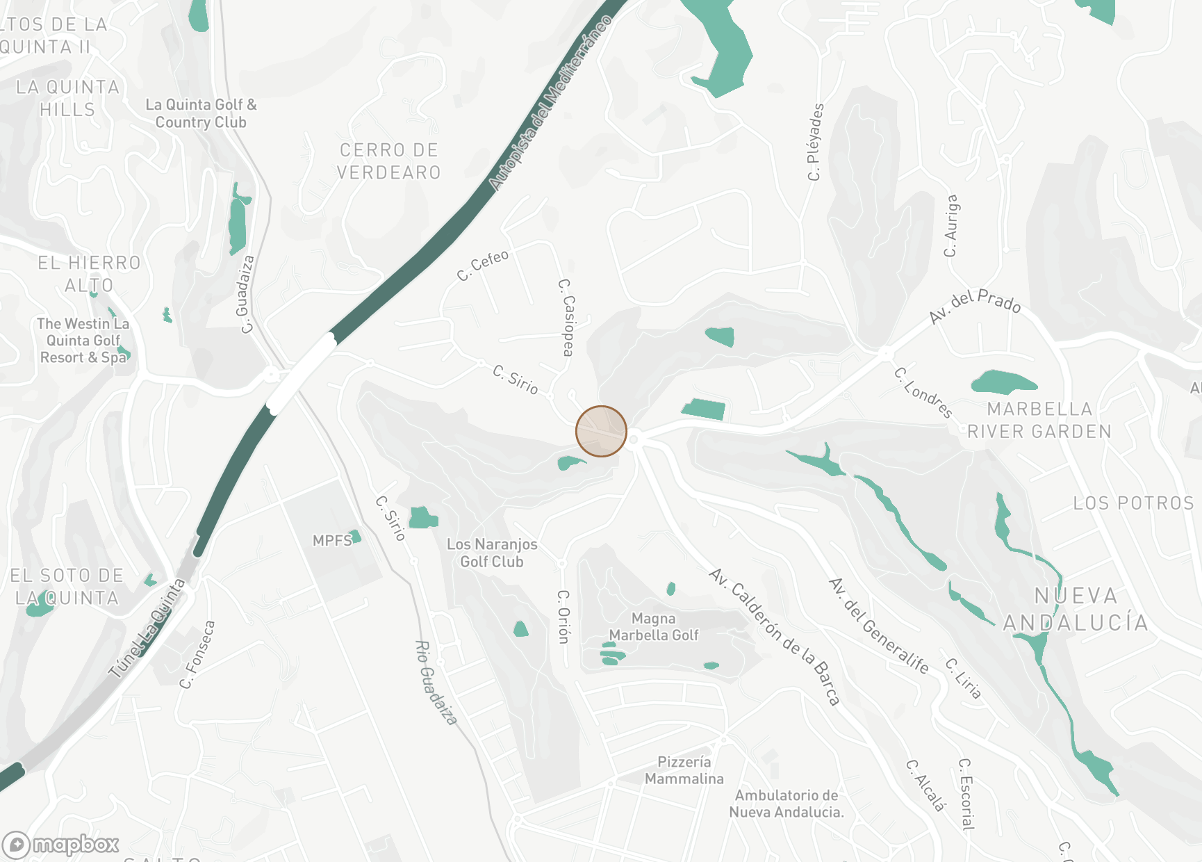 Property Location Map, Los Naranjos, Nueva Andalucia