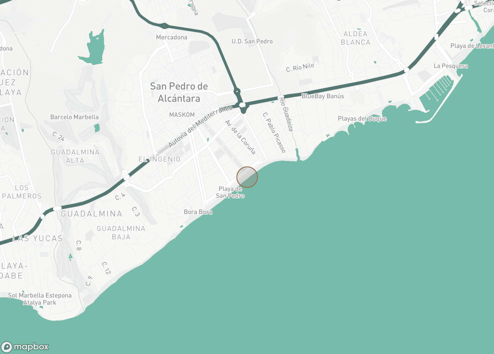 Property Location Map, San Pedro Playa, San Pedro de Alcantara