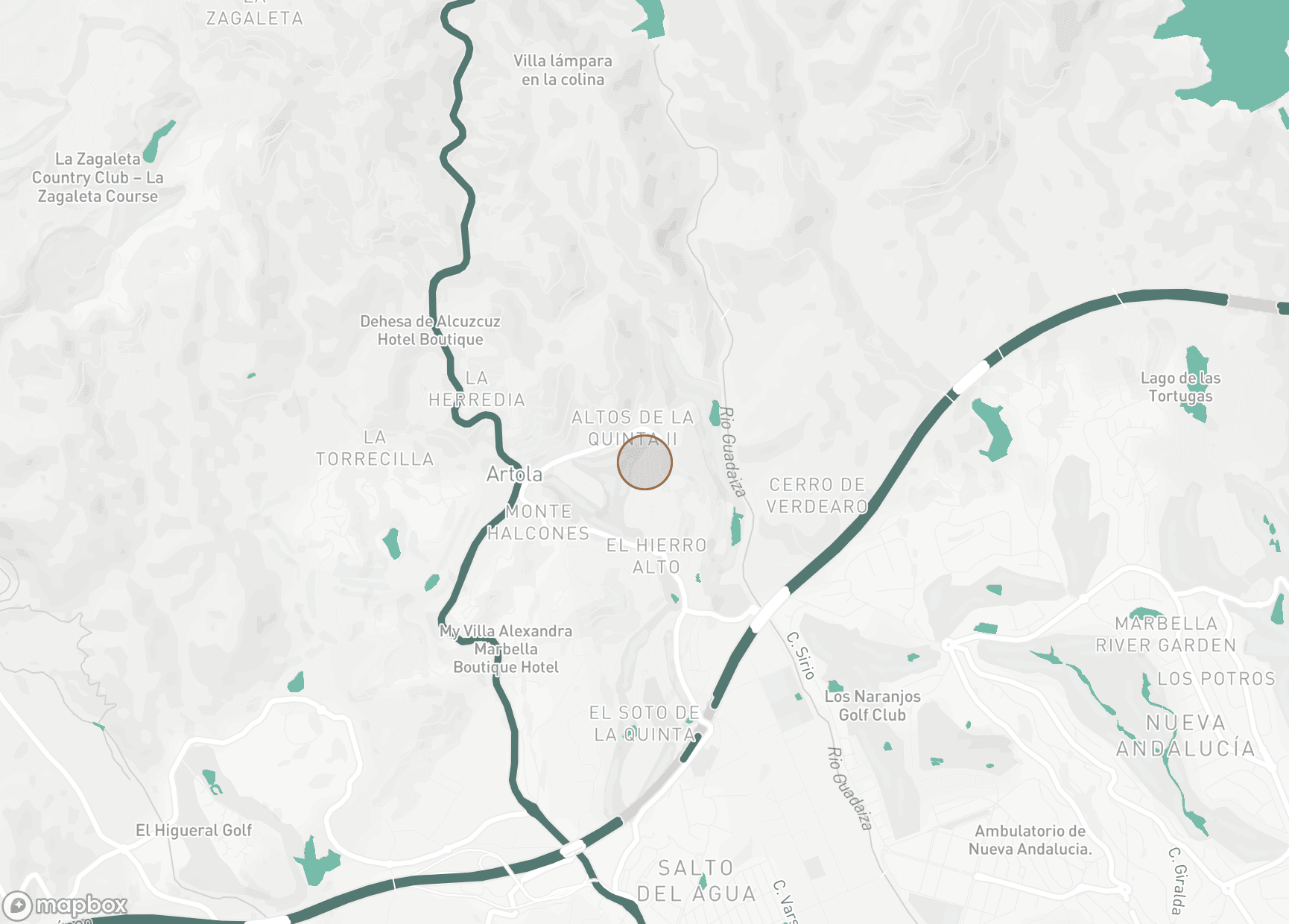 Property Location Map, La Quinta Hills, Benahavis
