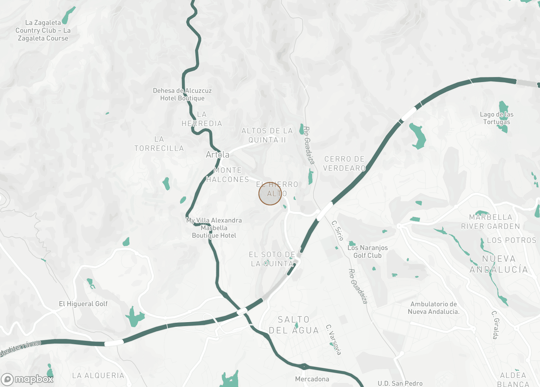 Property Location Map, El Herrojo, Benahavis