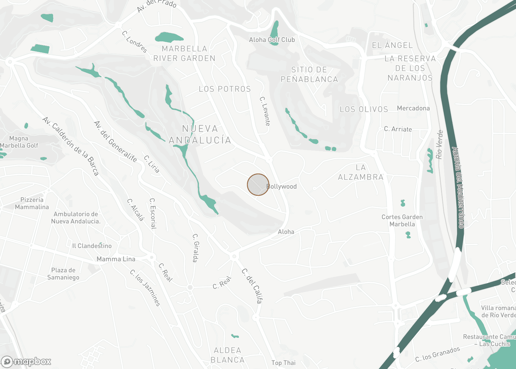 Property Location Map, Parcelas del Golf, Nueva Andalucia