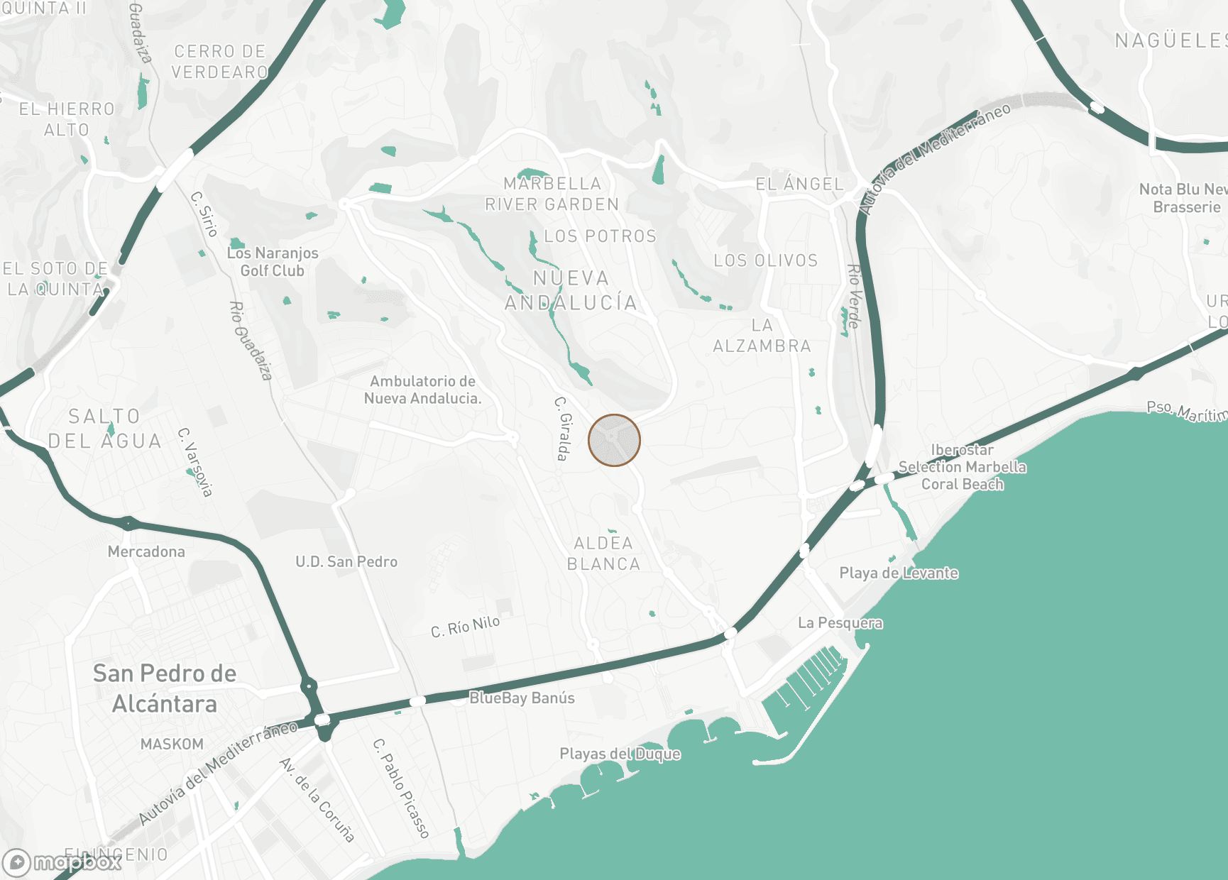 Property Location Map, Nueva Andalucia, Marbella (all areas)