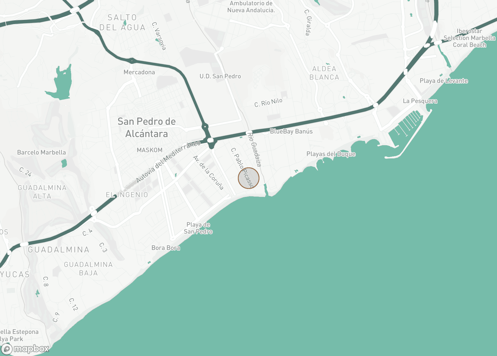 Property Location Map, Cortijo Blanco, San Pedro de Alcantara
