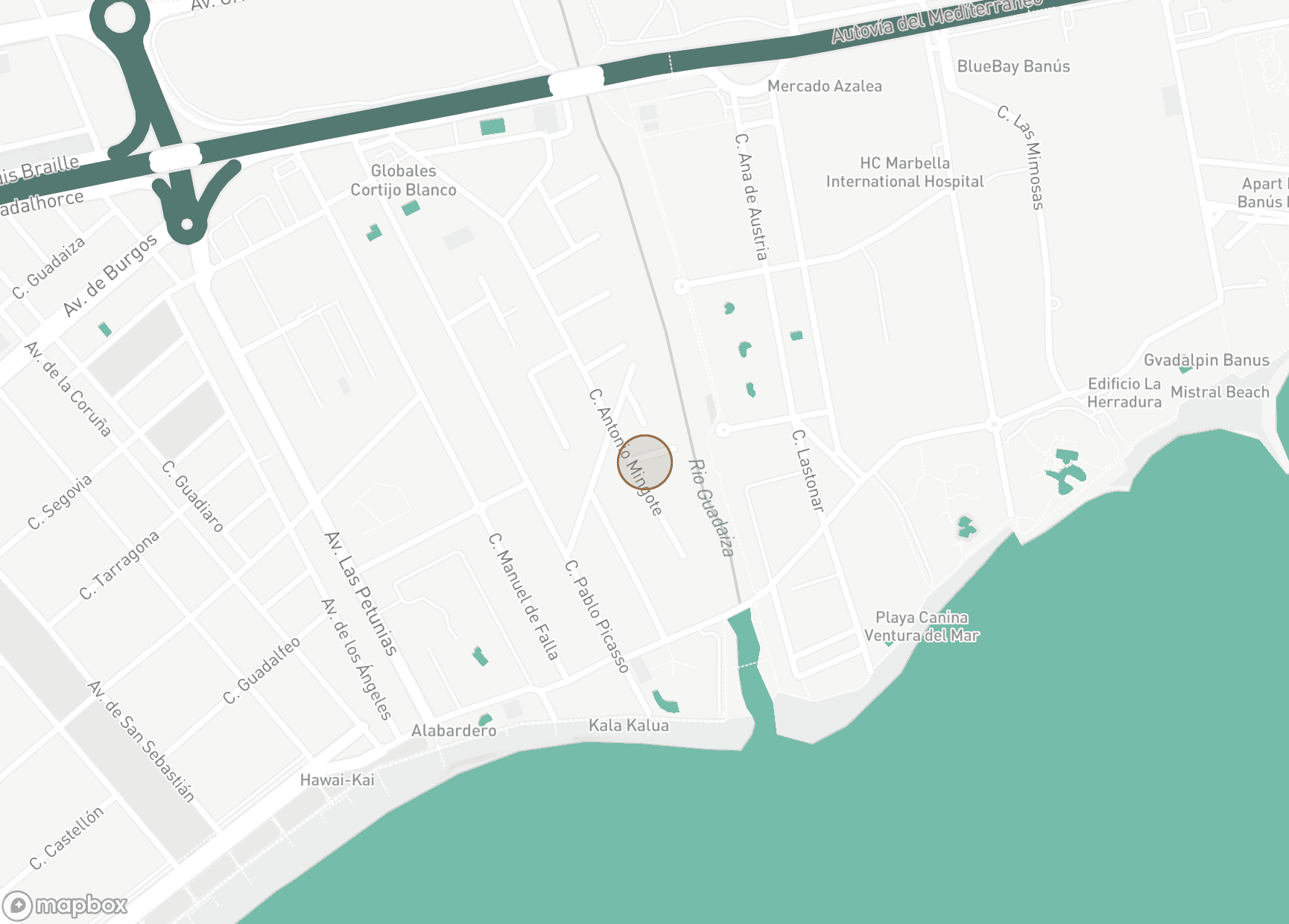Property Location Map, Cortijo Blanco, San Pedro de Alcantara