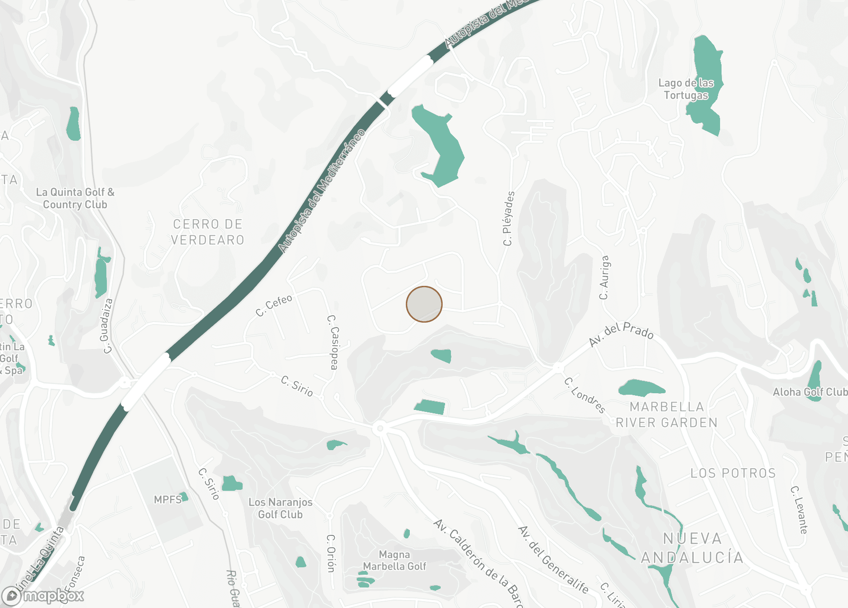 Property Location Map, La Cerquilla, Nueva Andalucia