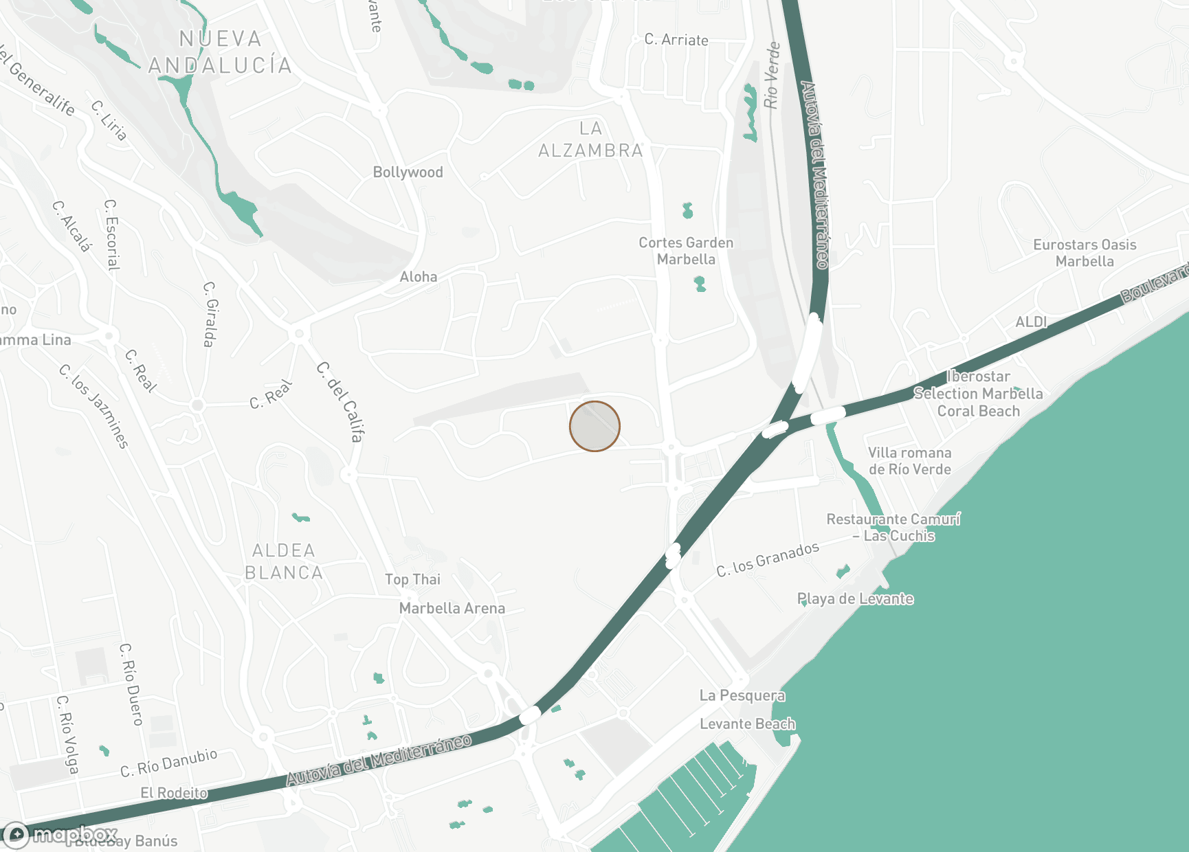 Property Location Map, La Alzambra, Nueva Andalucia