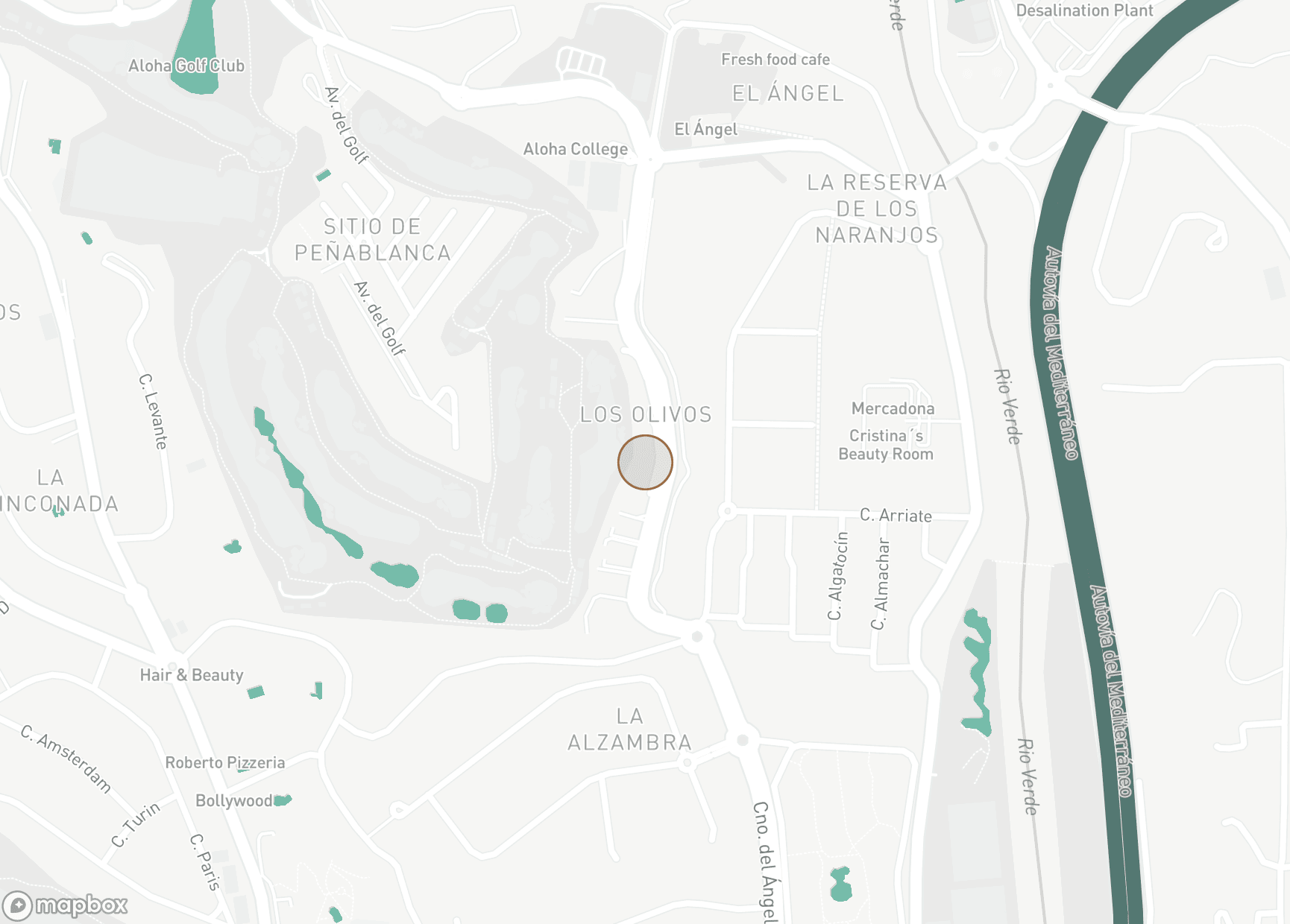 Property Location Map, Los Olivos, Nueva Andalucia