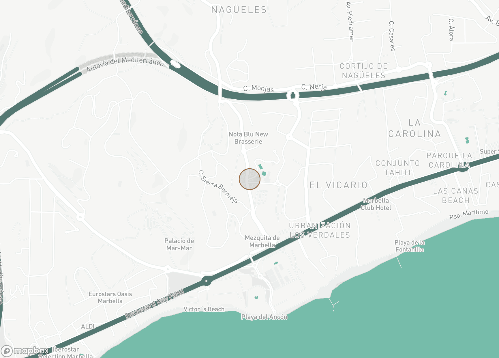 Property Location Map, Señorio de Marbella, Marbella Golden Mile