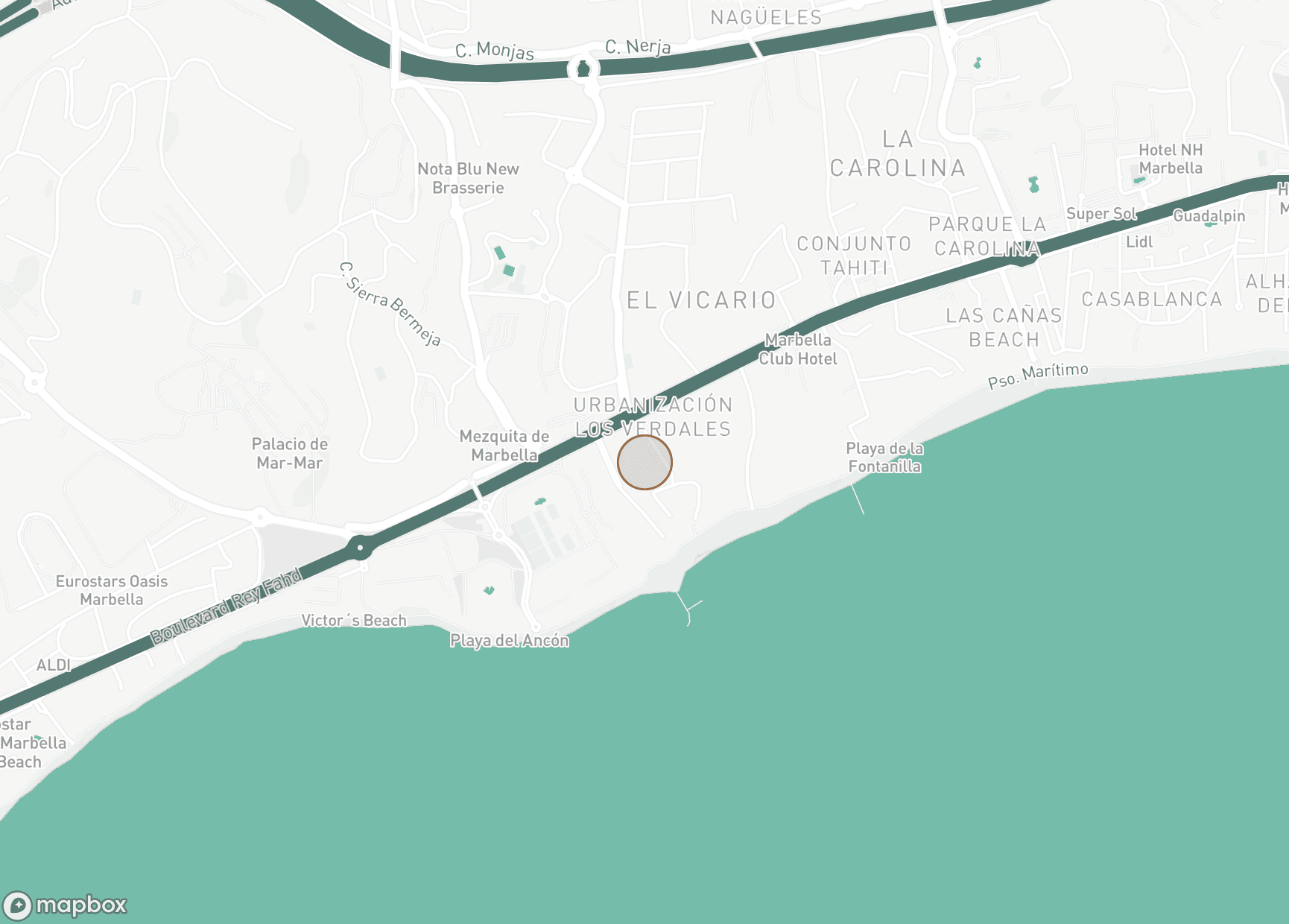 Property Location Map, Balcones de Puente Romano, Marbella Golden Mile