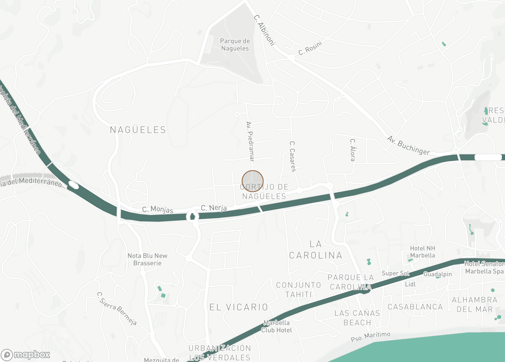 Property Location Map, Nagüeles, Marbella Golden Mile
