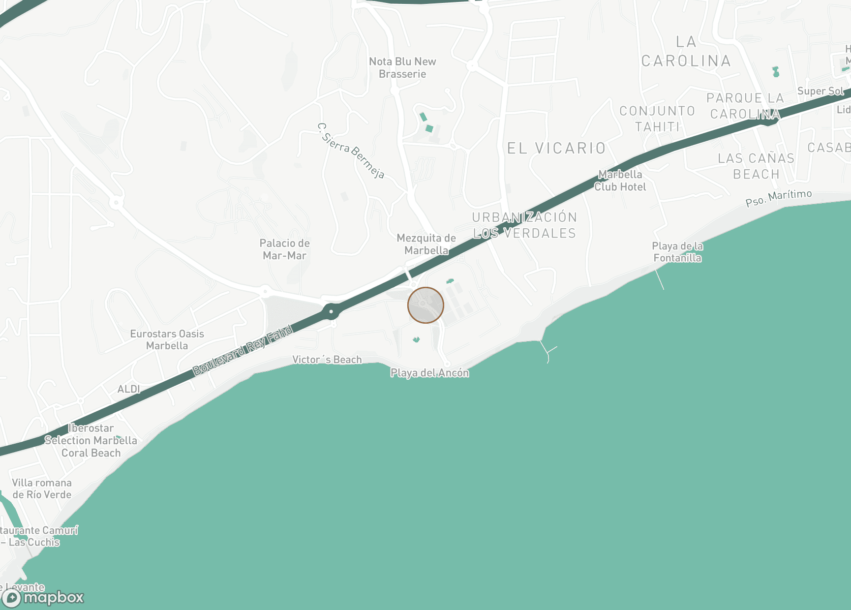 Property Location Map, Marina Puente Romano, Marbella Golden Mile
