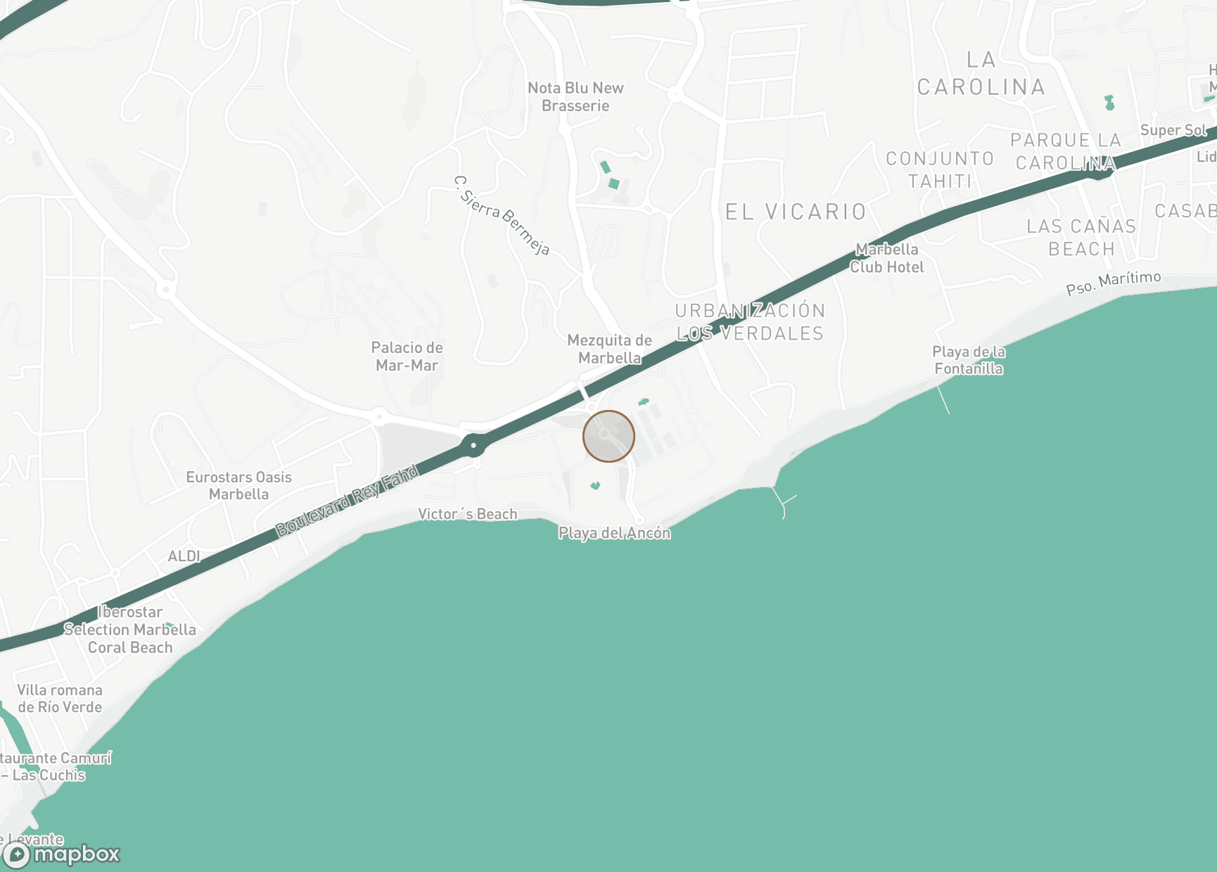 Property Location Map, Marina Puente Romano, Marbella Golden Mile