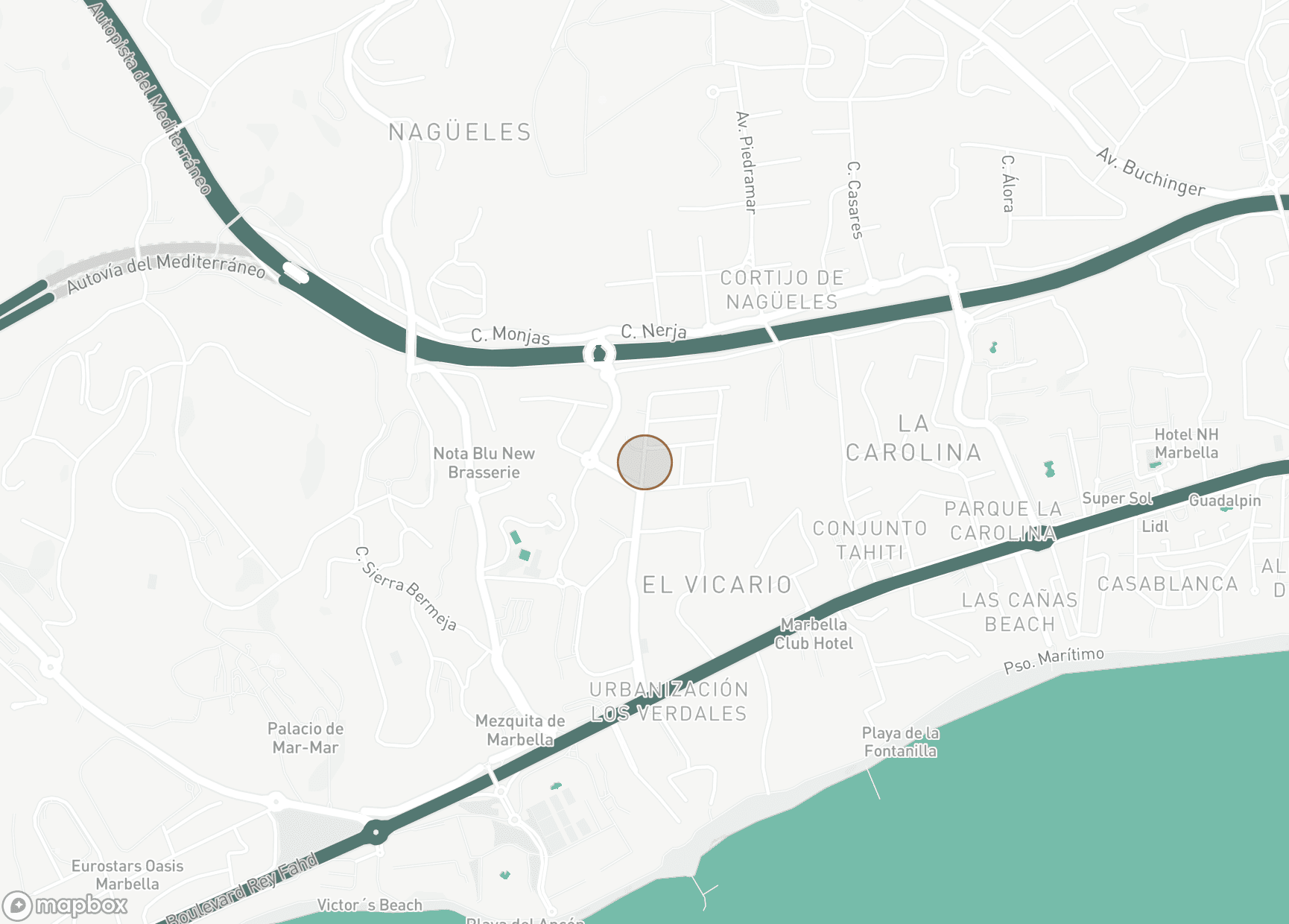 Property Location Map, Altos de Puente Romano, Marbella Golden Mile