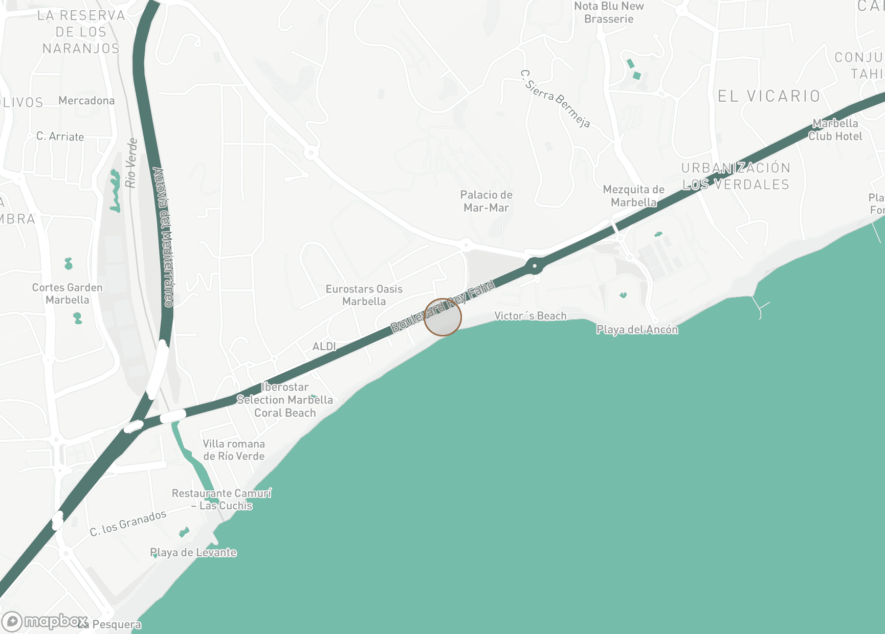 Property Location Map, El Oasis Club, Marbella Golden Mile