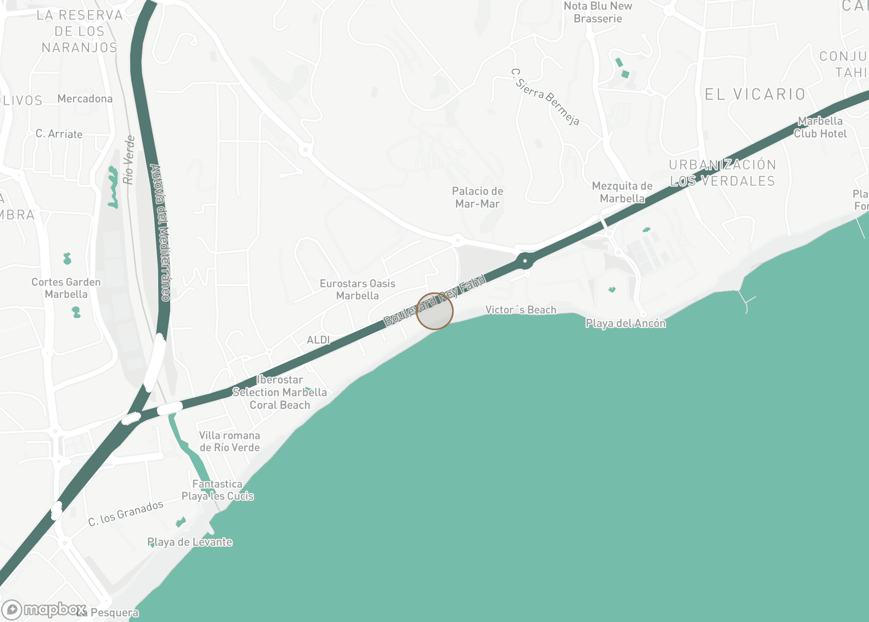 Property Location Map, El Oasis Club, Marbella Golden Mile