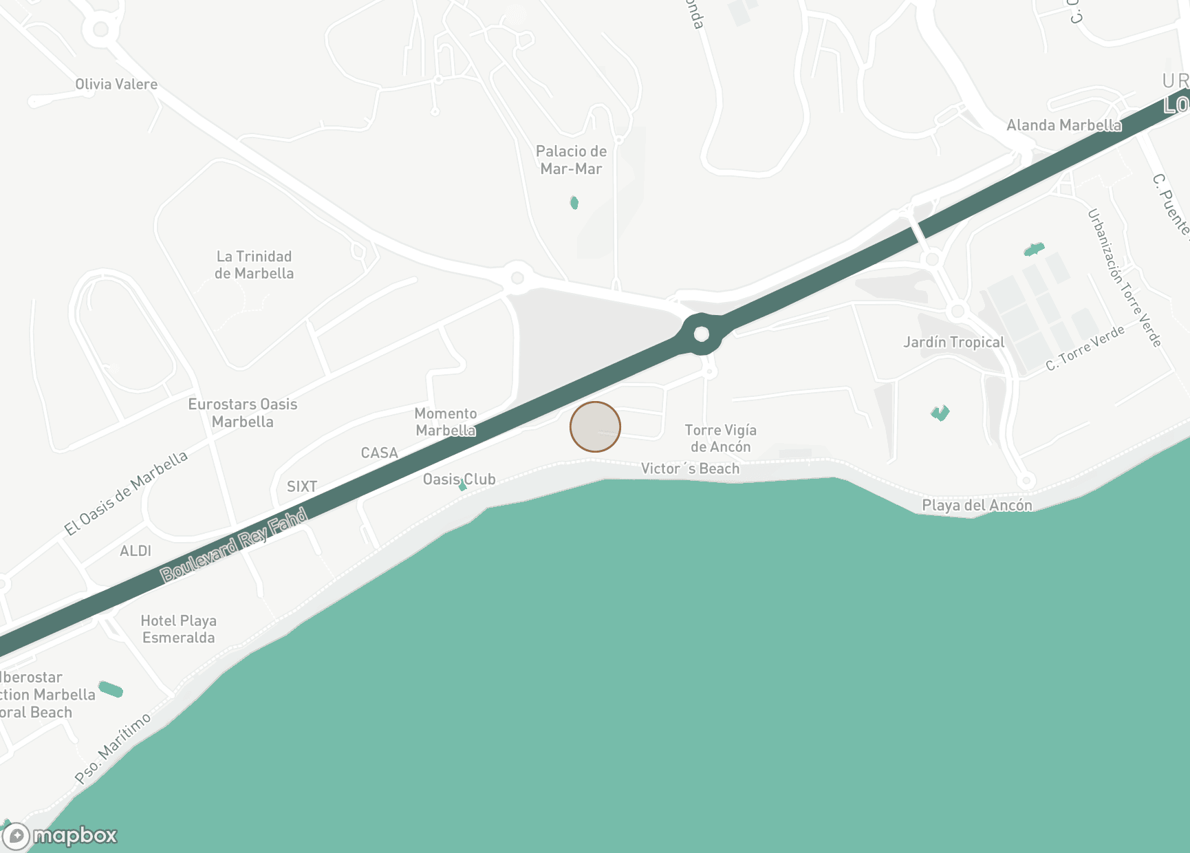 Property Location Map, Beach Side Golden Mile, Marbella Golden Mile