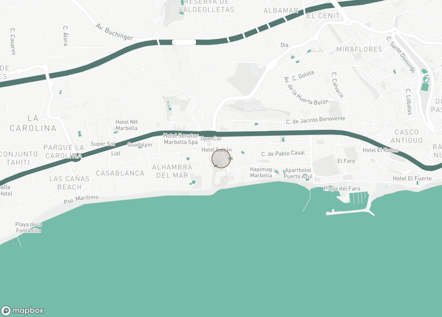 Property Location Map, Don Gonzalo, Marbella Stad