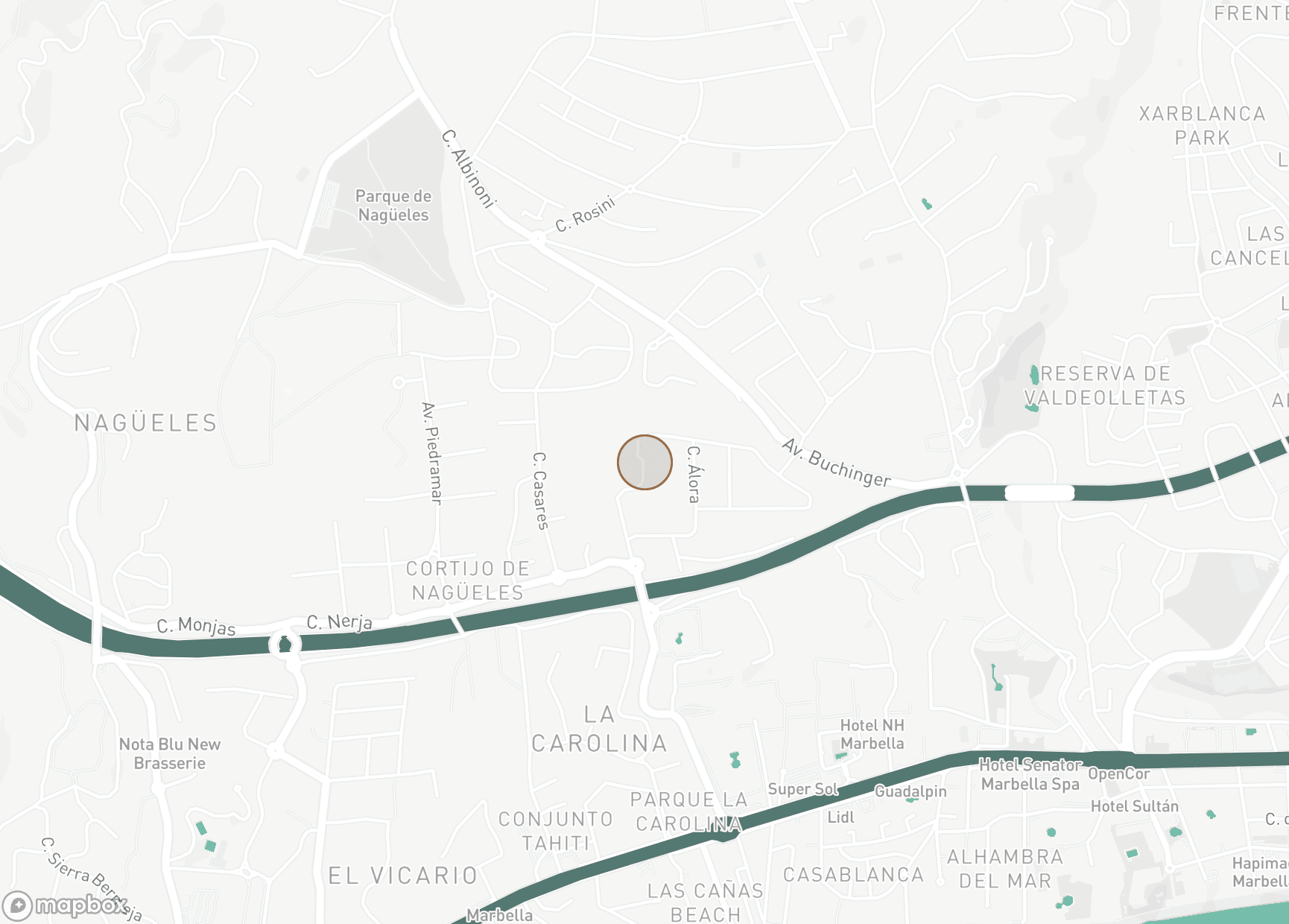 Property Location Map, Cortijo Nagüeles, Marbella Golden Mile
