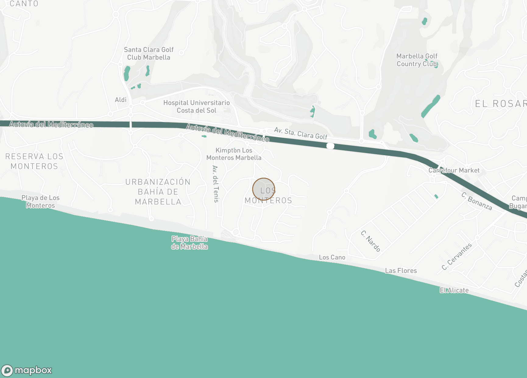 Property Location Map, Los Monteros Playa, Marbella East