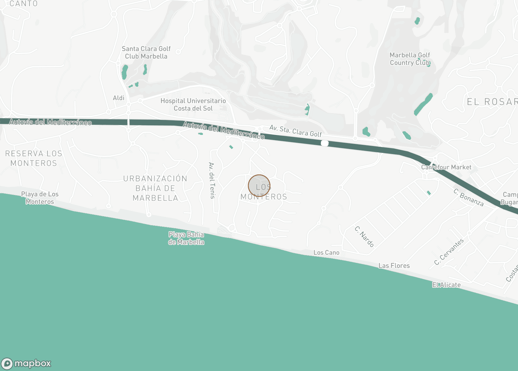 Property Location Map, Los Monteros Playa, Marbella East