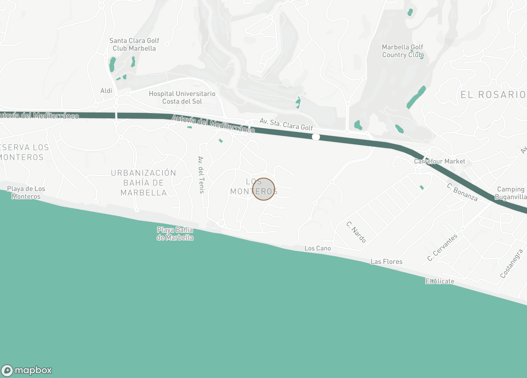 Property Location Map, Los Monteros, Marbella East