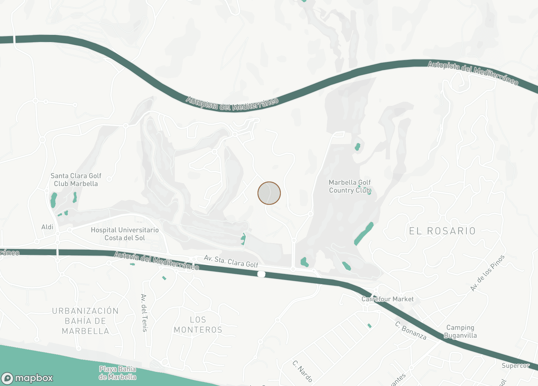 Property Location Map, Santa Clara, Marbella Öst