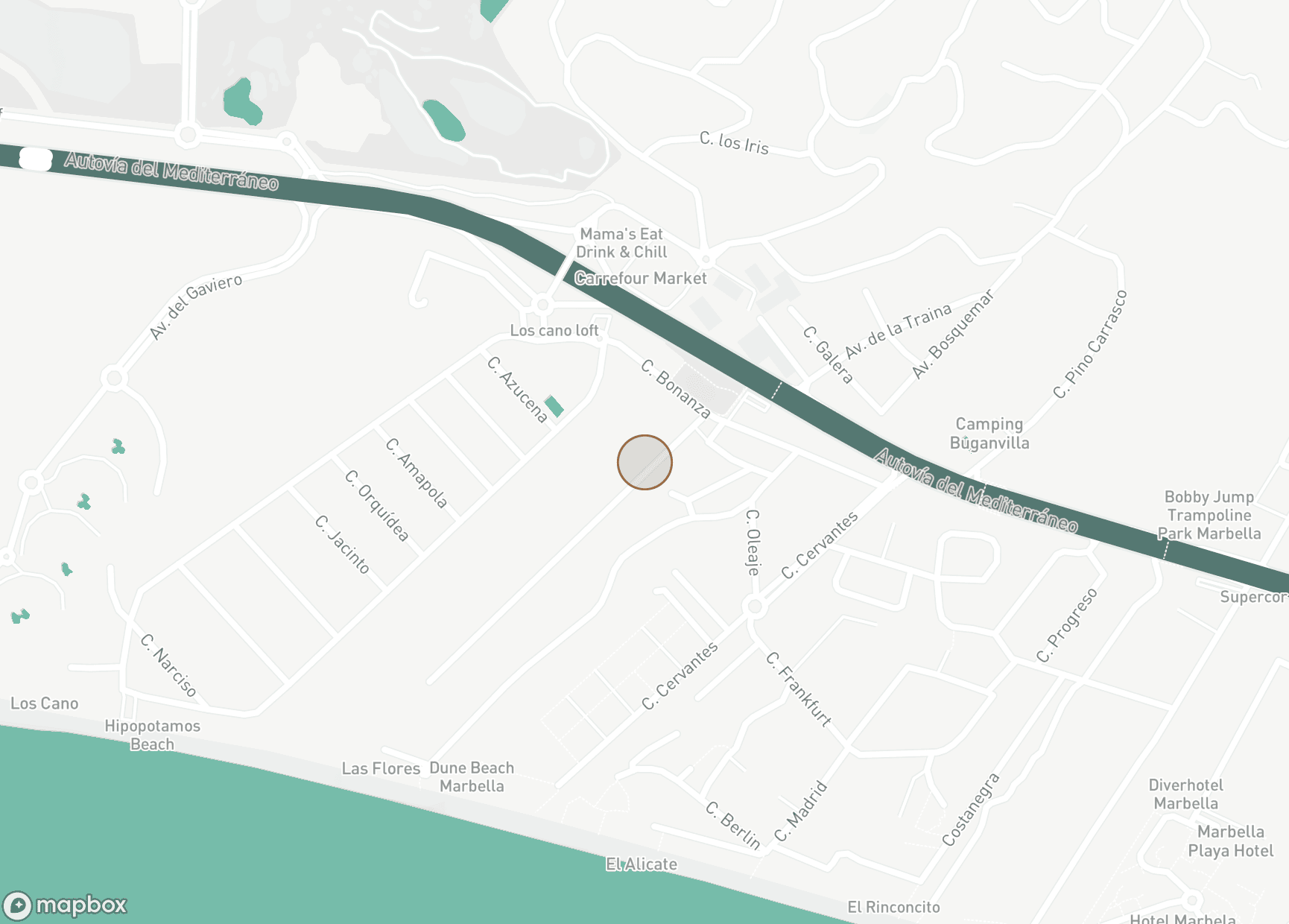 Property Location Map, Las Chapas, Marbella Öst