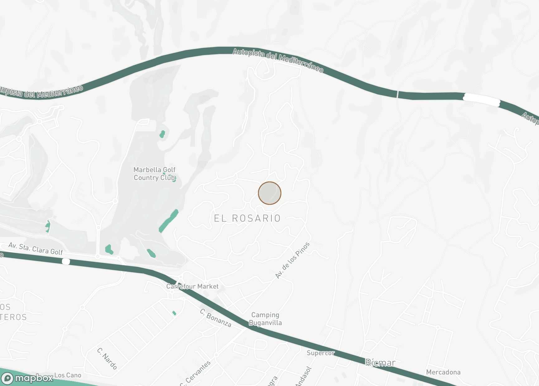 Property Location Map, El Rosario, Marbella East