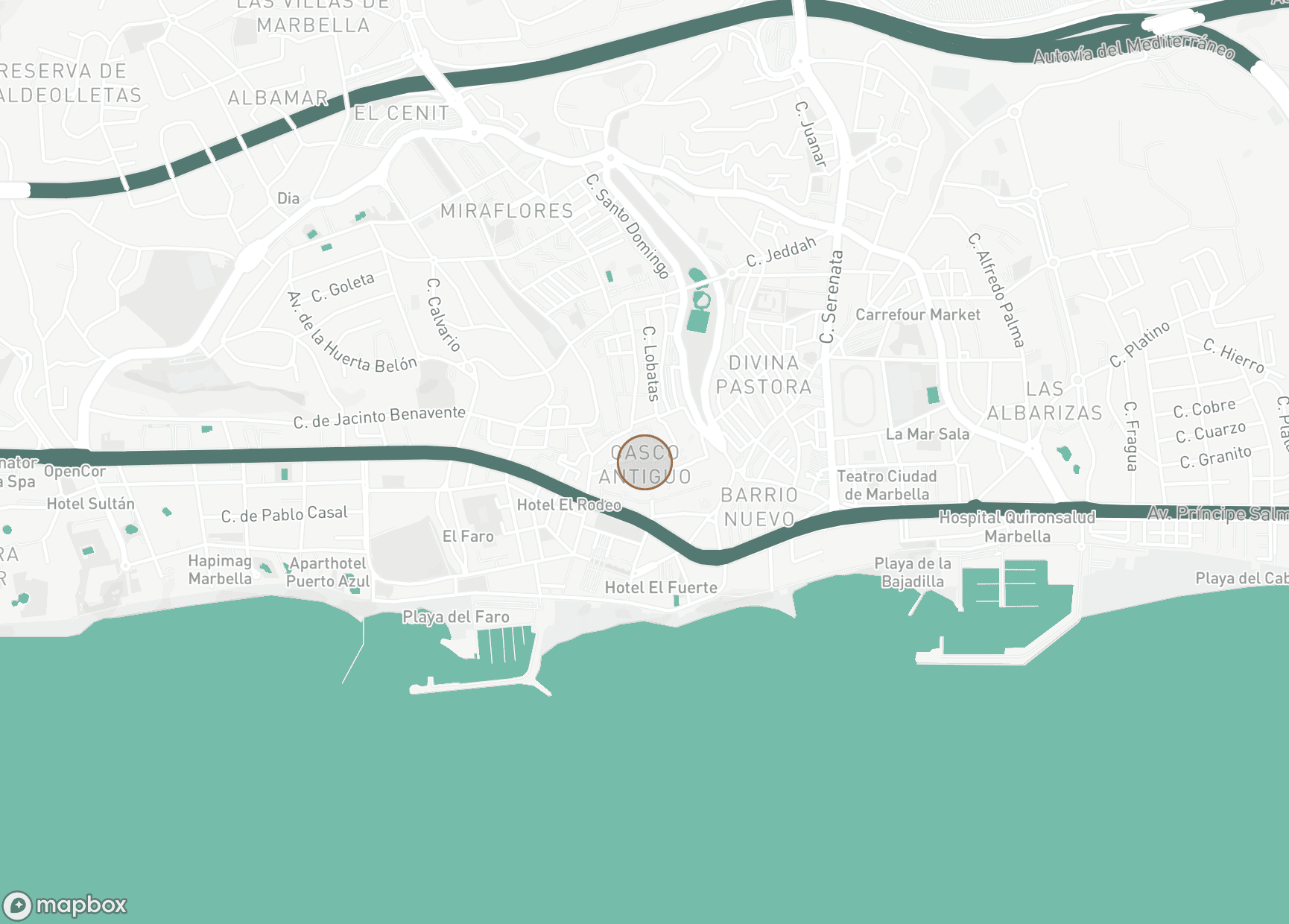Property Location Map, Marbella Centre, Marbella City
