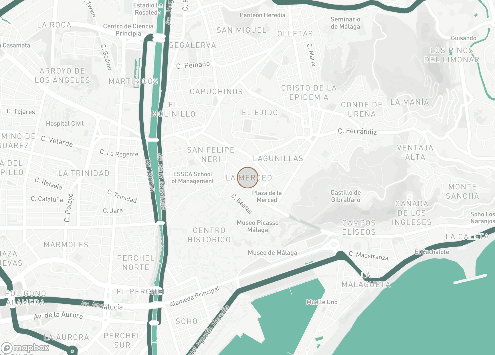 Property Location Map, La Merced, Malaga