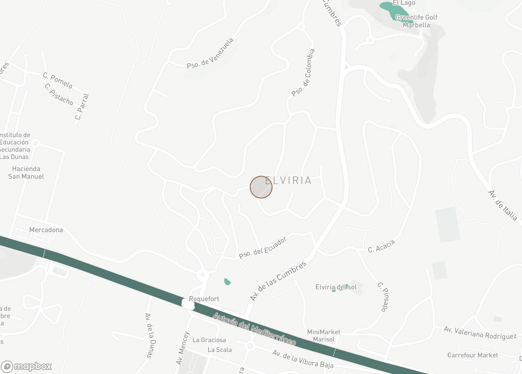 Property Location Map, Elviria, Marbella Öst