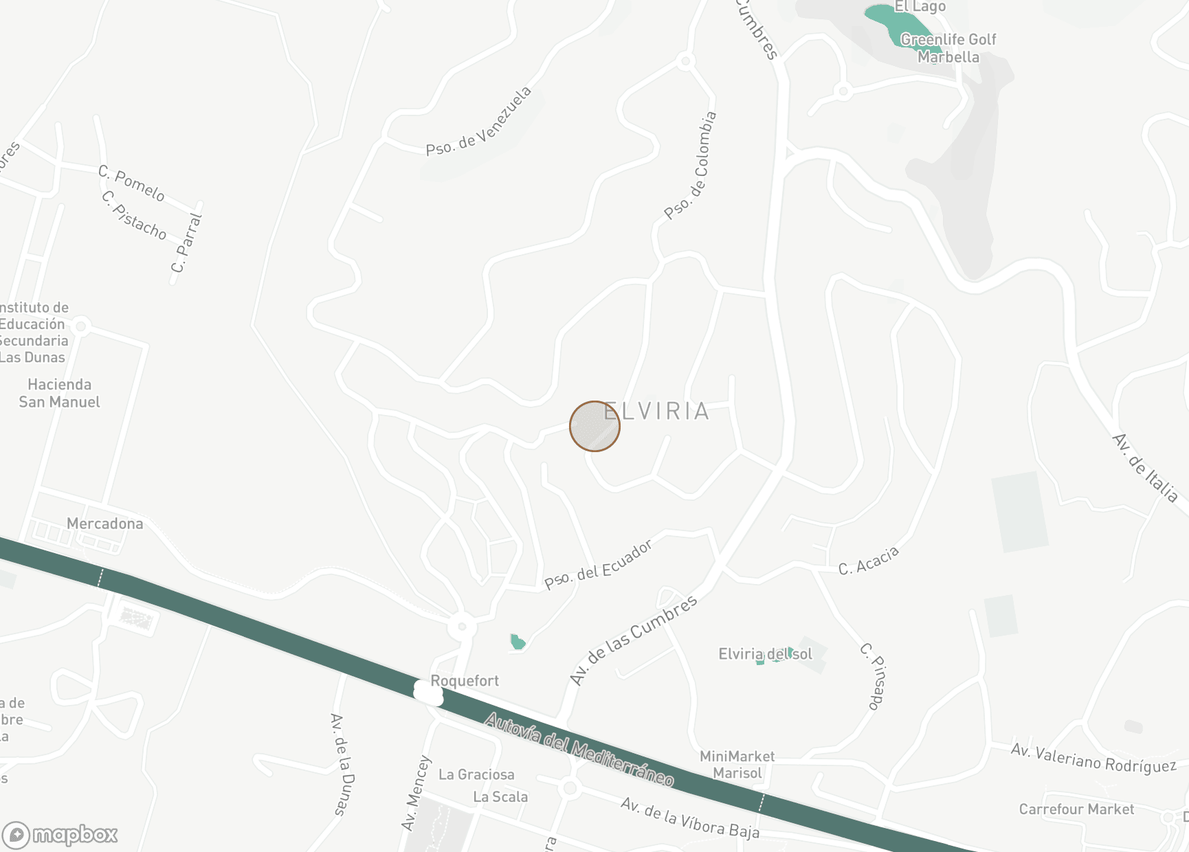 Property Location Map, Elviria, Marbella East