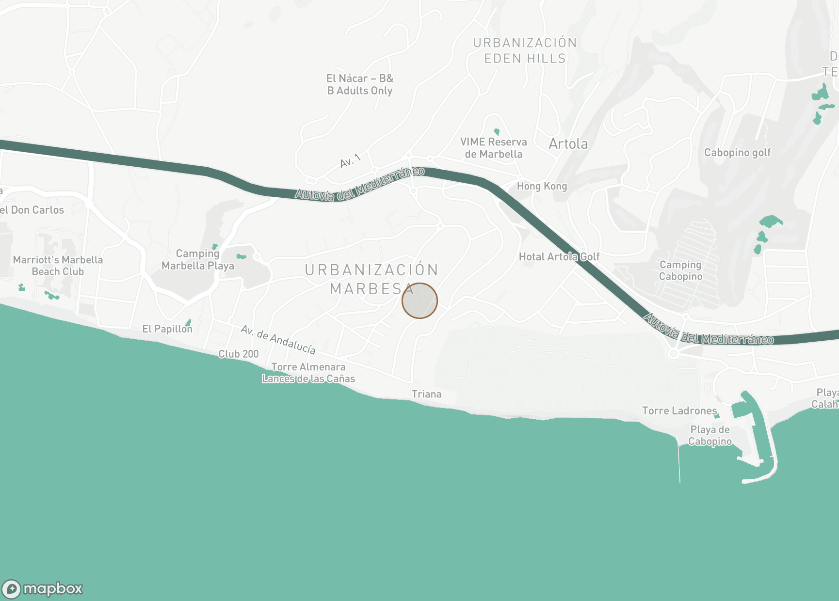 Property Location Map, Carib Playa, Marbella Öst