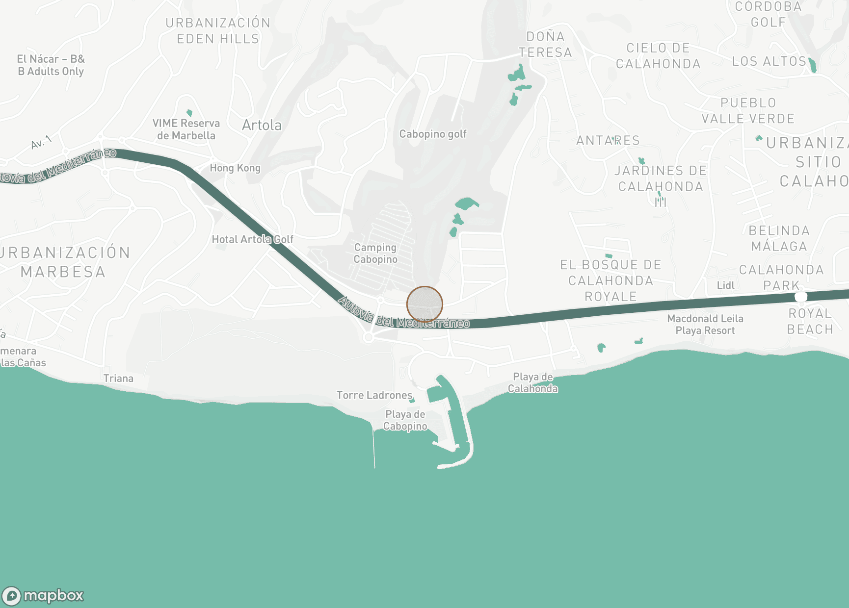 Property Location Map, Cabopino, Marbella East