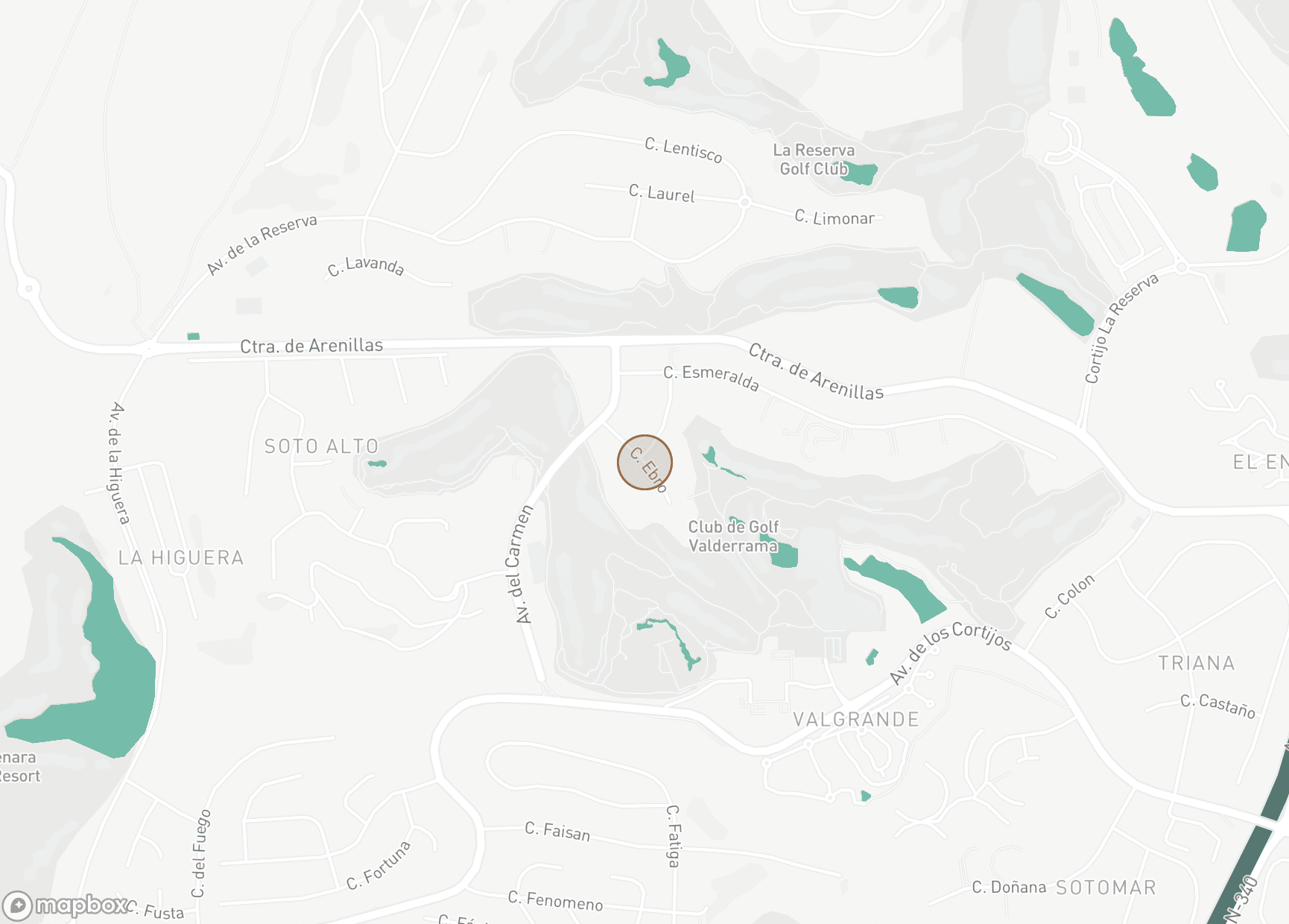 Property Location Map, Valderrama Golf, Sotogrande Alto