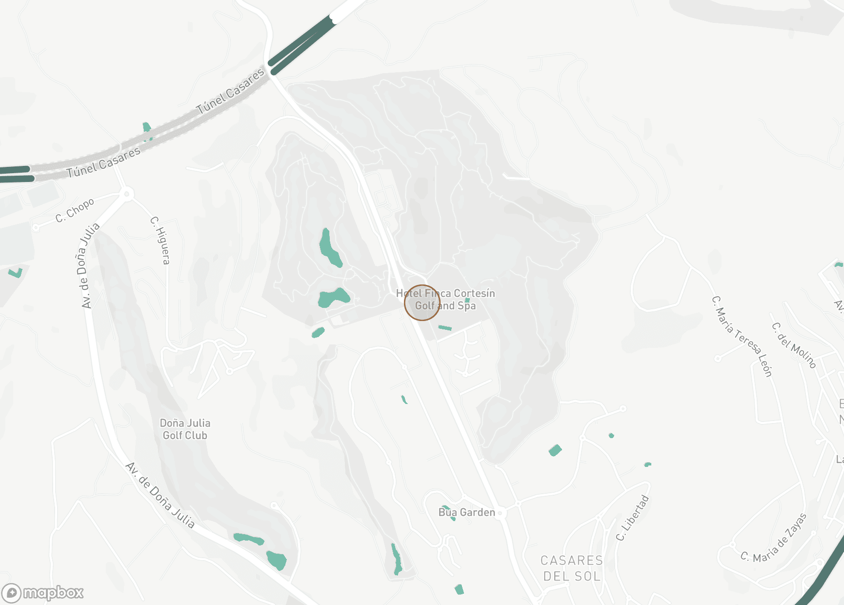 Property Location Map, Finca Cortesin, Casares del Sol - Casares Golf