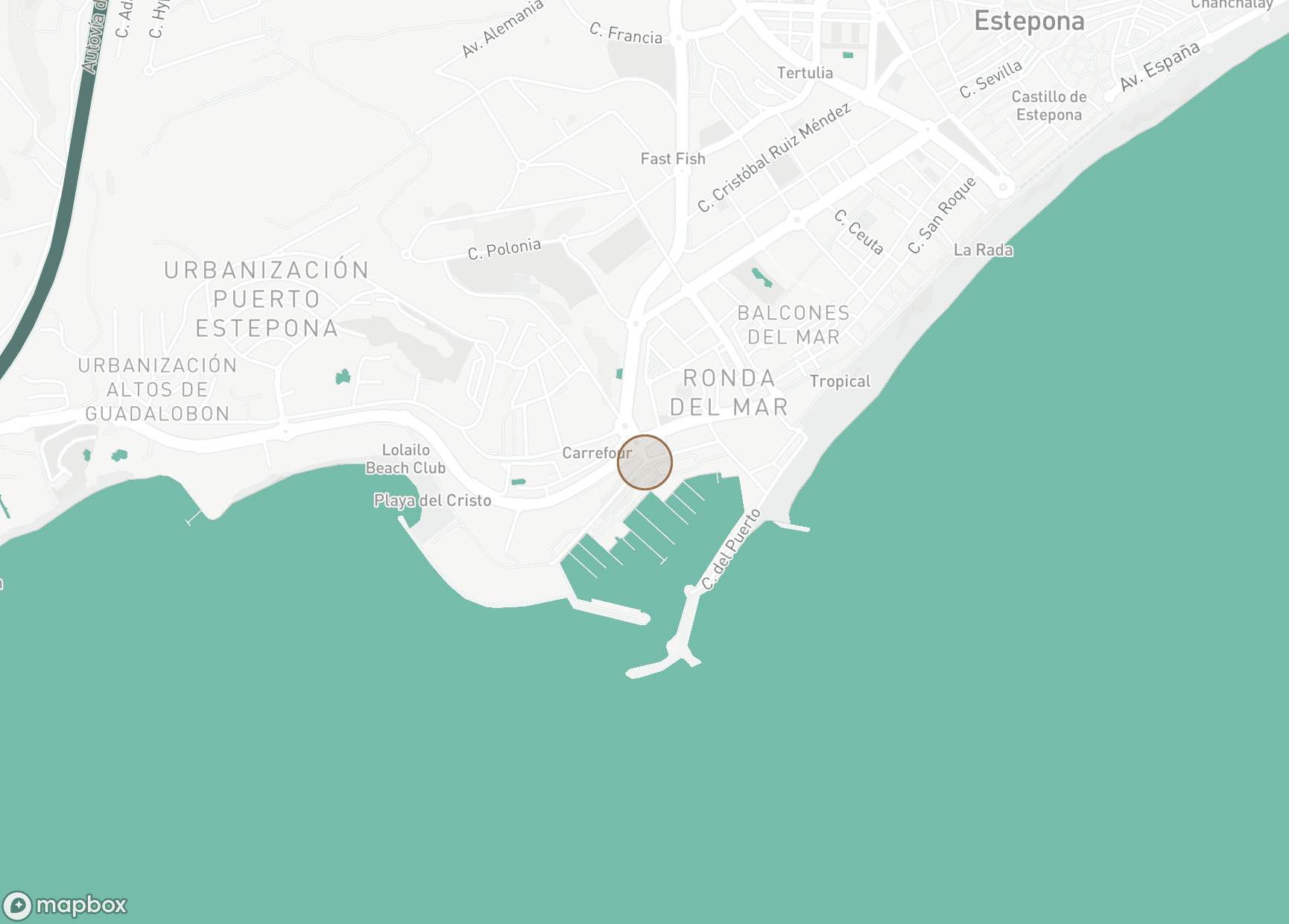 Property Location Map, Estepona Puerto, Estepona Stad