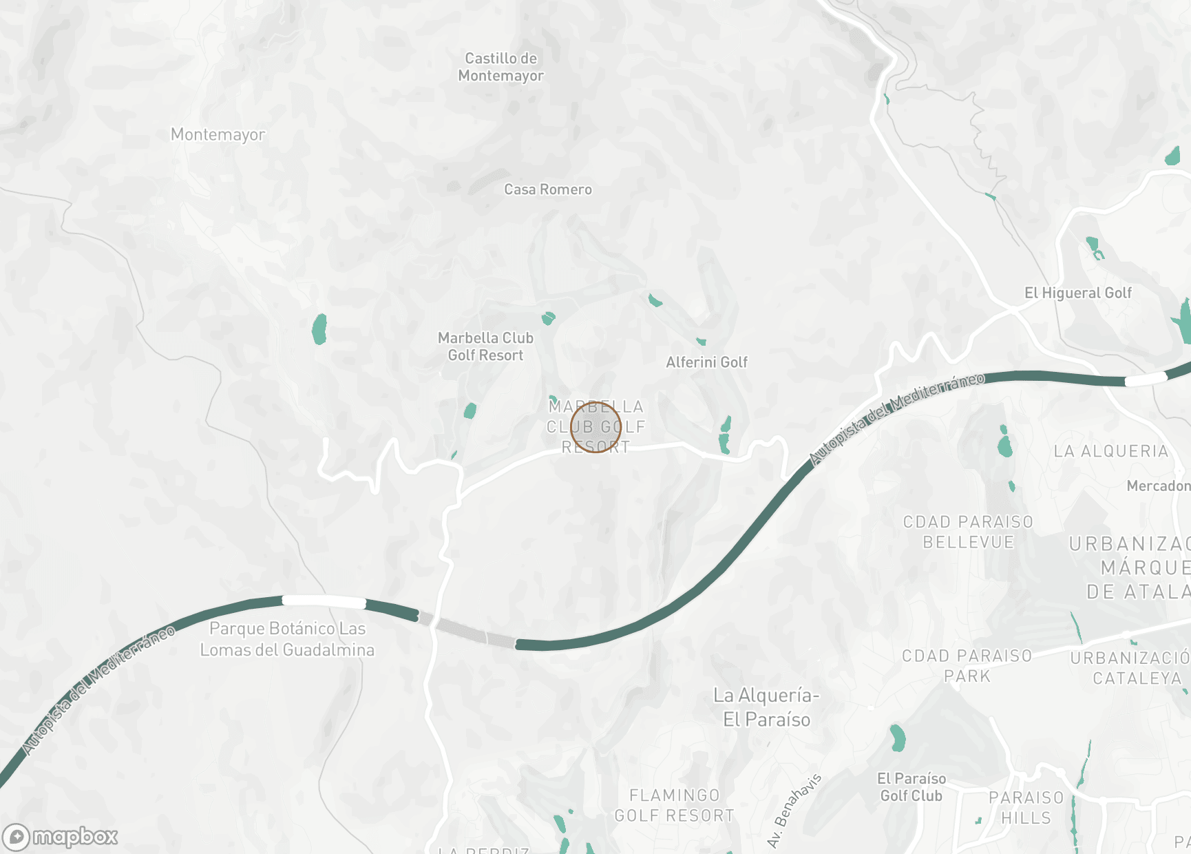 Property Location Map, Marbella Club Golf Resort, Benahavis