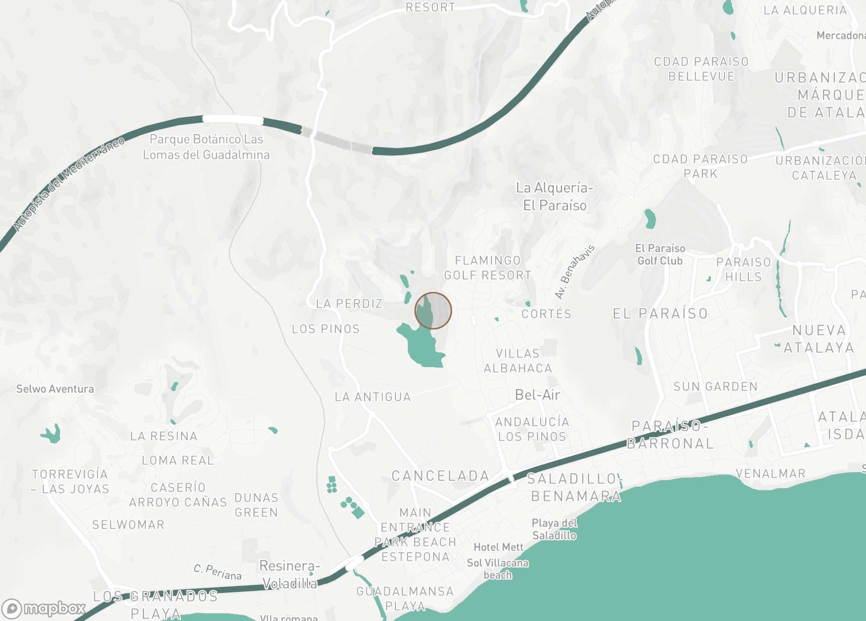 Property Location Map, Los Flamingos, Benahavis