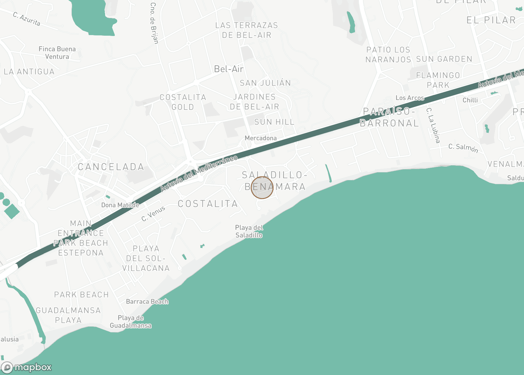 Property Location Map, El Saladillo, Estepona East